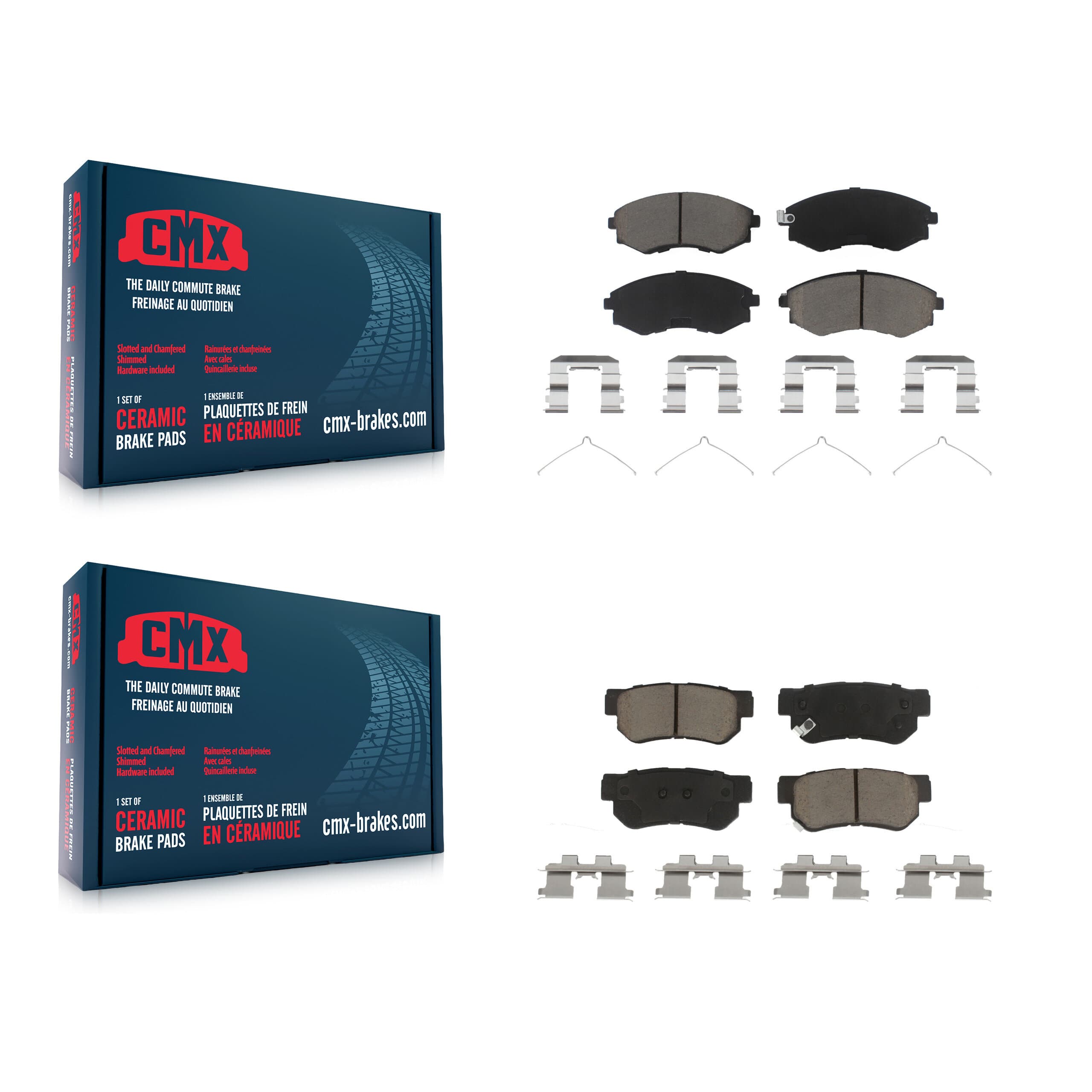 CMX - KCX-100188 - Front and Rear Disc Brake Pad Kits image 1