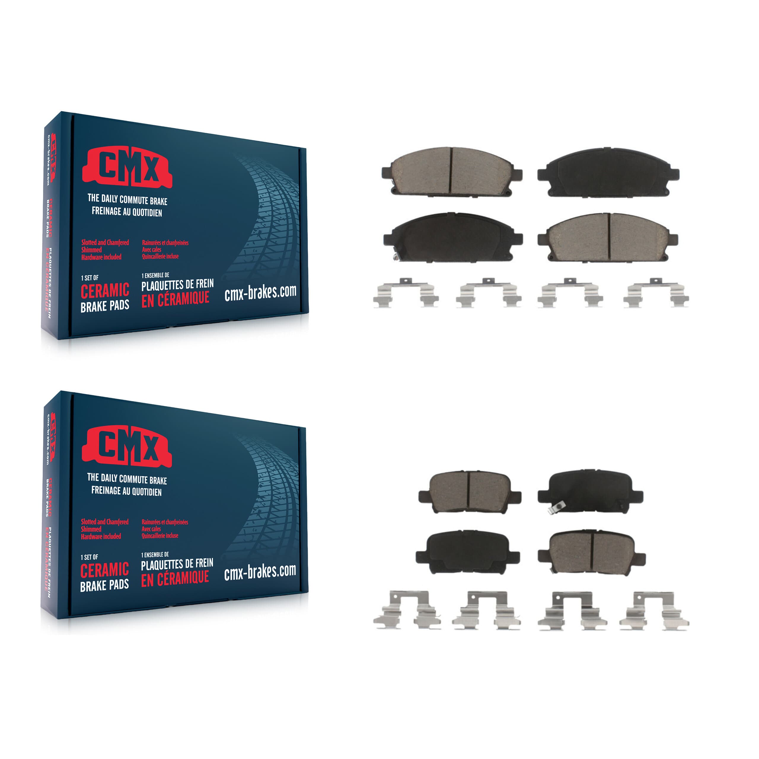 CMX - KCX-100198 - Front and Rear Disc Brake Pad Kits image 1
