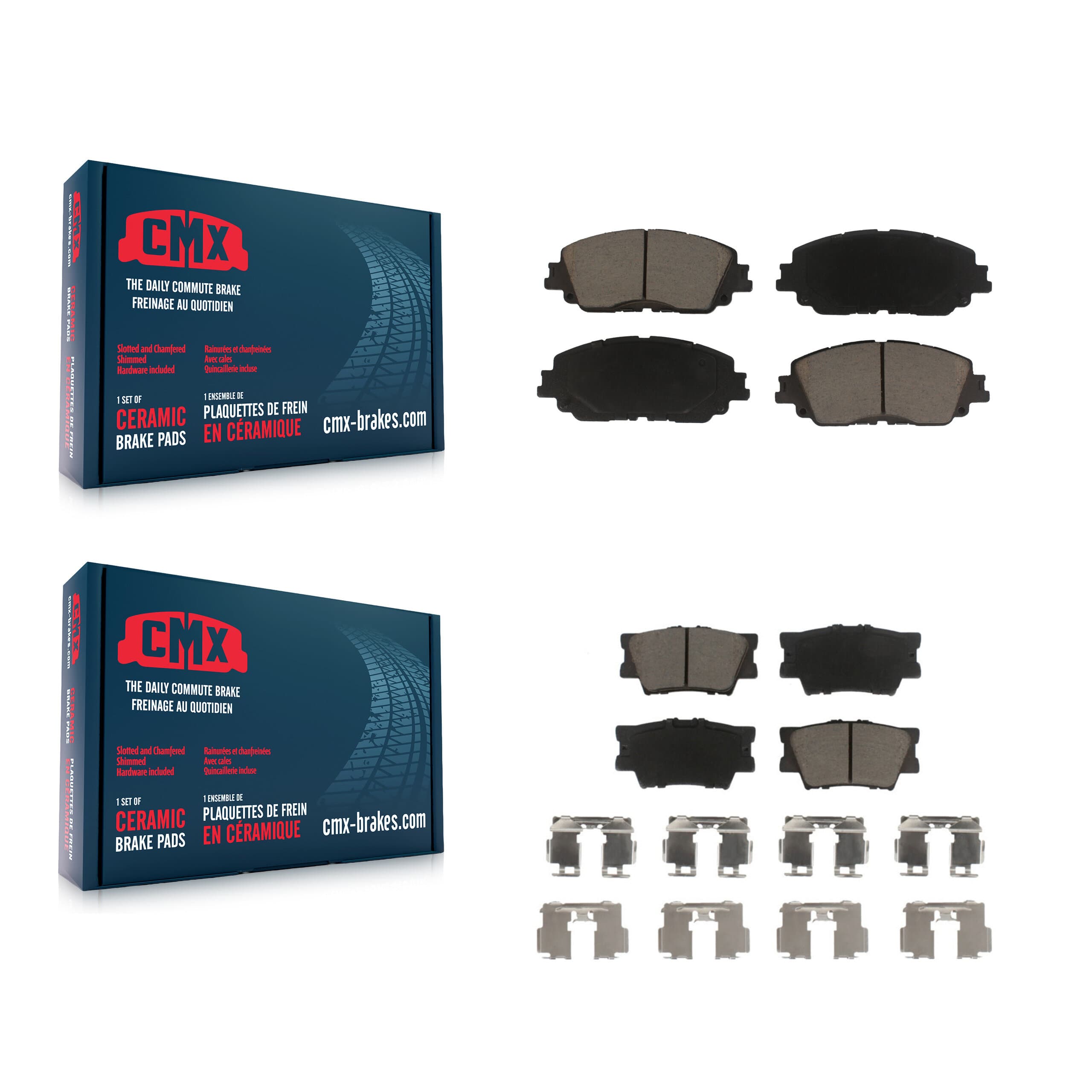 CMX - KCX-100328 - Front and Rear Disc Brake Pad Kits image 1