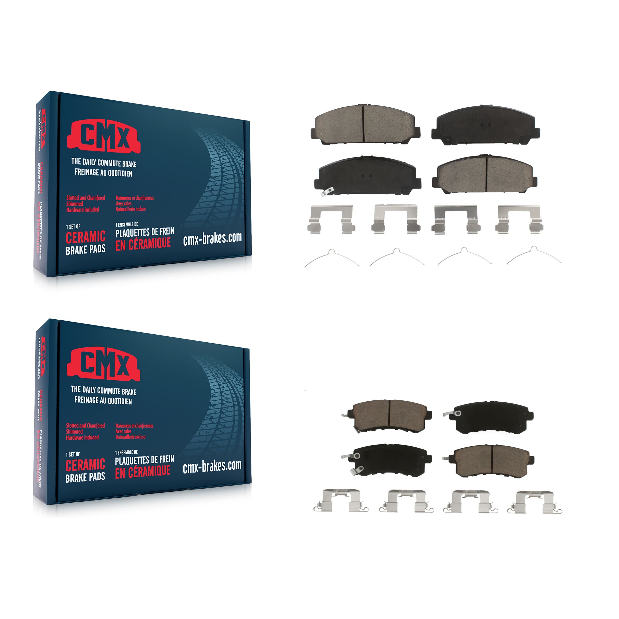 CMX - KCX-100348 - Front and Rear Disc Brake Pad Kits image 1