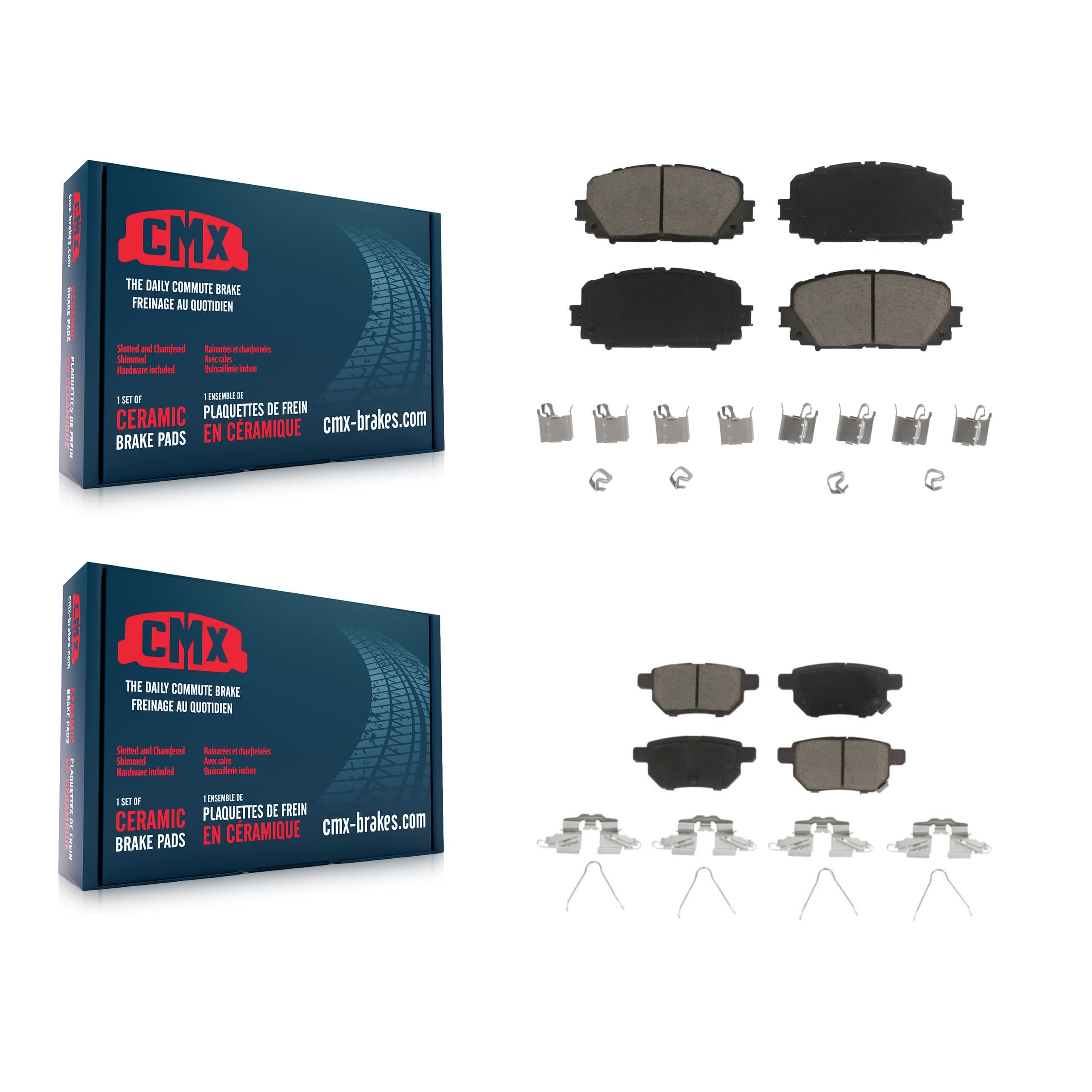 CMX - KCX-100383 - Front and Rear Disc Brake Pad Kits image 1