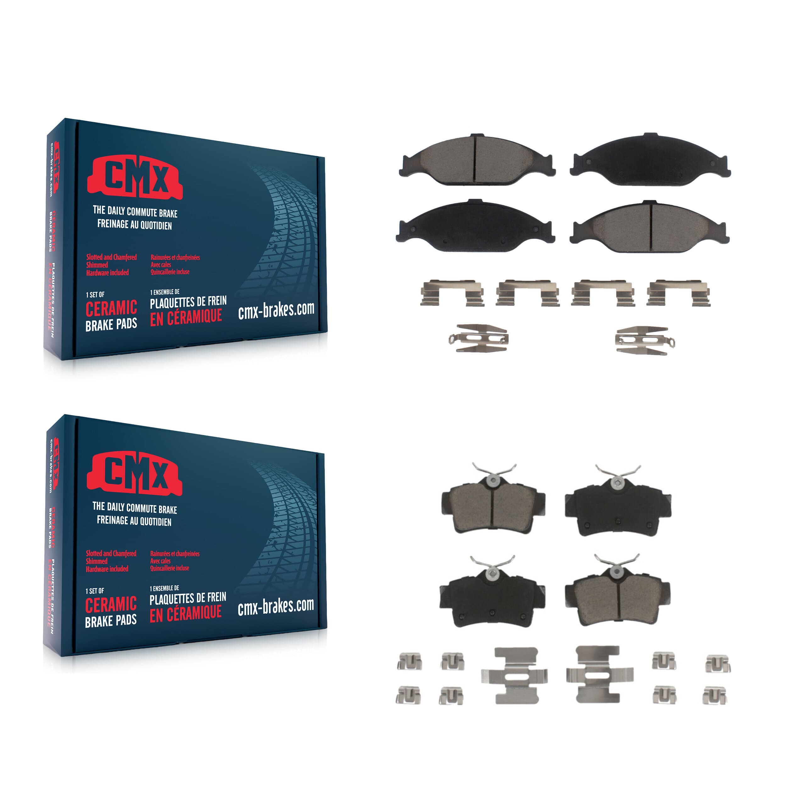 CMX - KCX-100387 - Front and Rear Disc Brake Pad Kits image 1