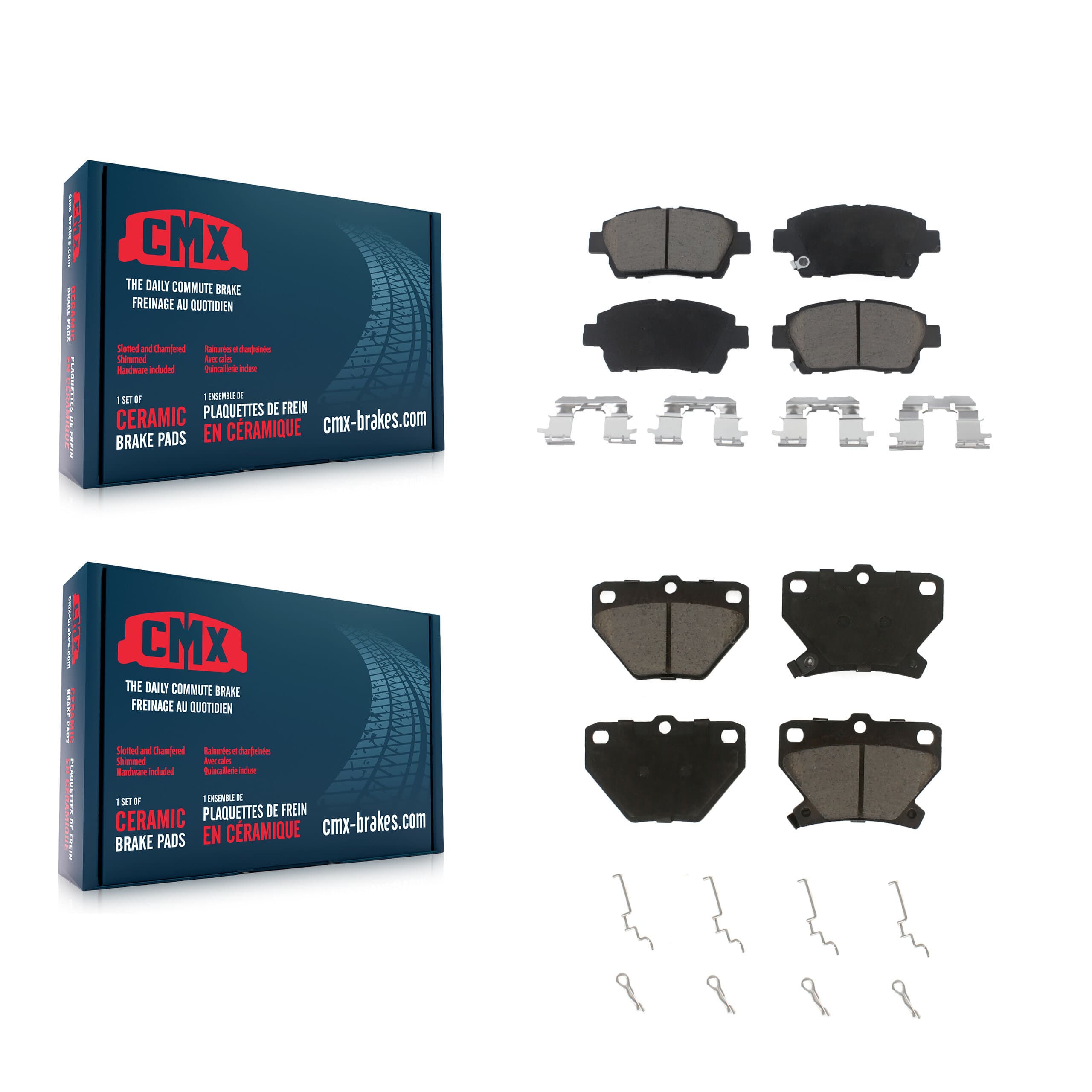 CMX - KCX-100402 - Front and Rear Disc Brake Pad Kits image 1