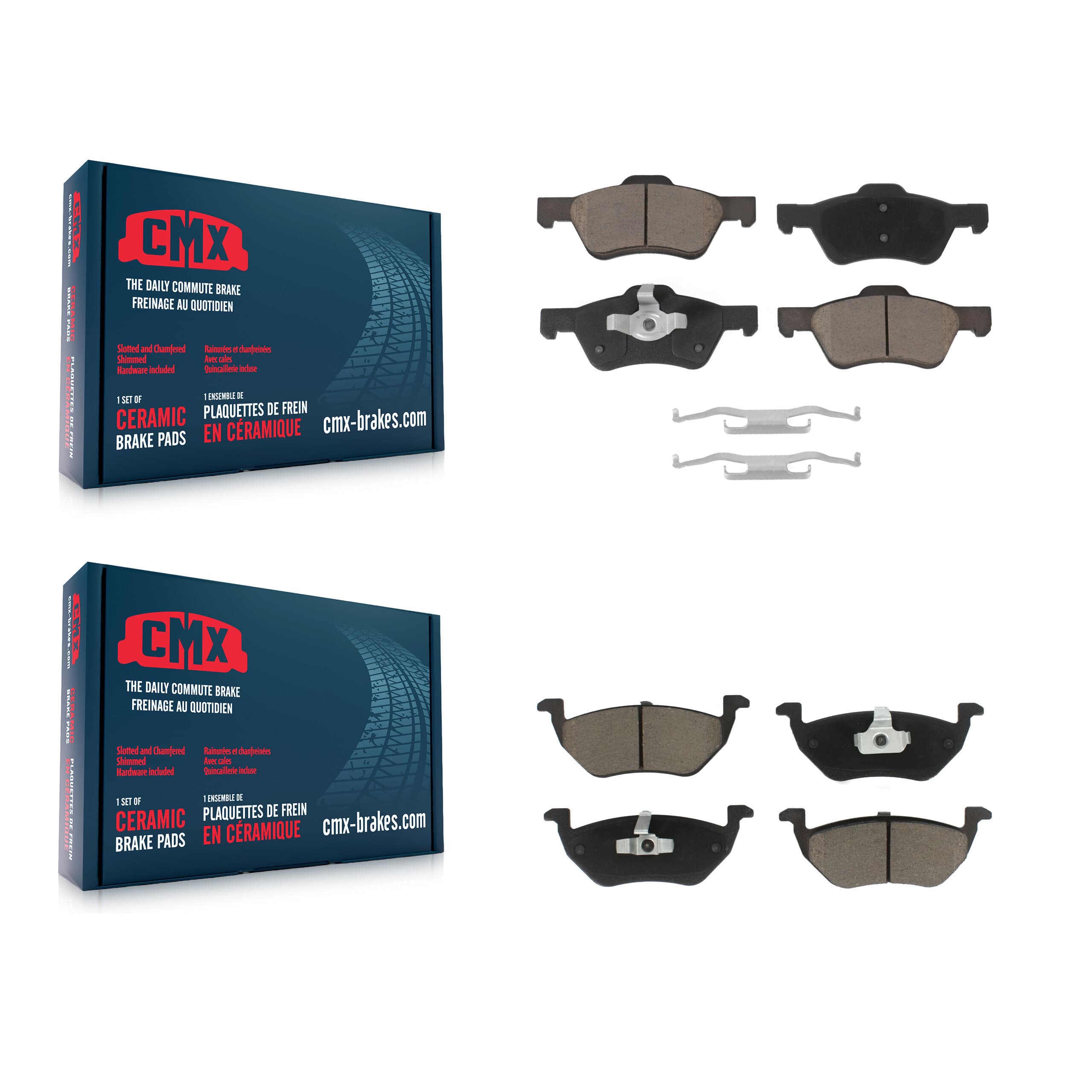 CMX - KCX-100406 - Front and Rear Disc Brake Pad Kits image 1
