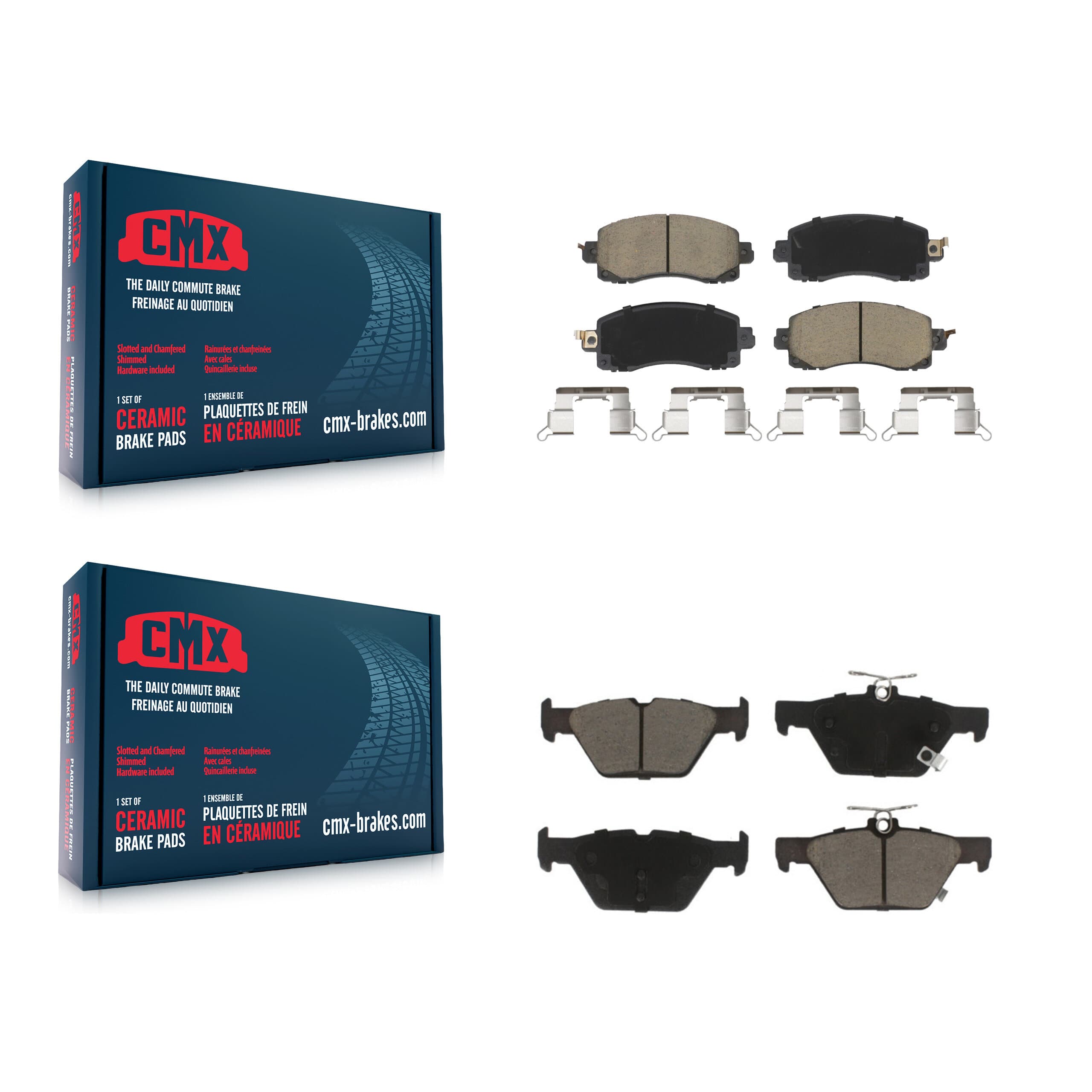 CMX - KCX-100453 - Front and Rear Disc Brake Pad Kits image 1