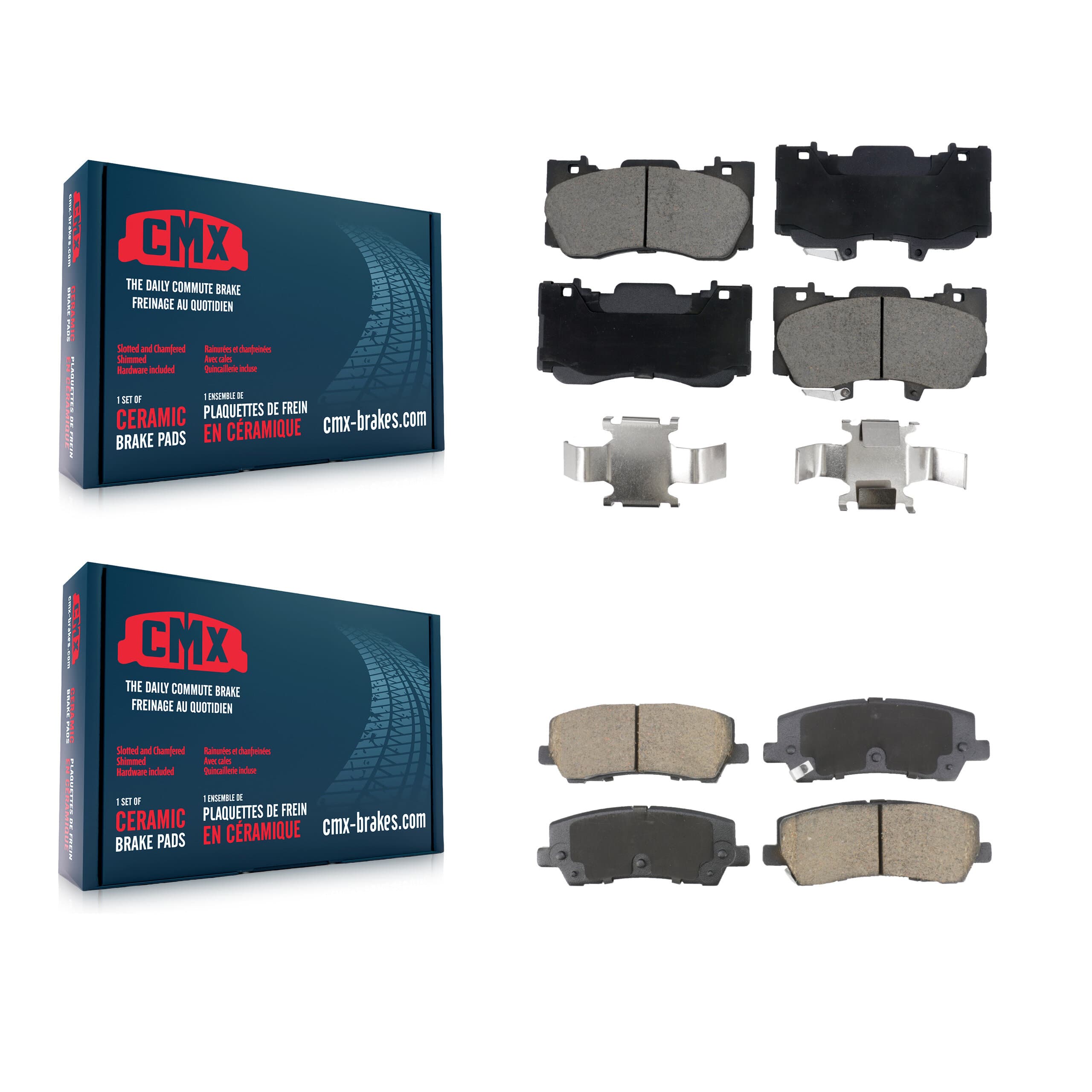 CMX - KCX-100590 - Front and Rear Disc Brake Pad Kits image 1