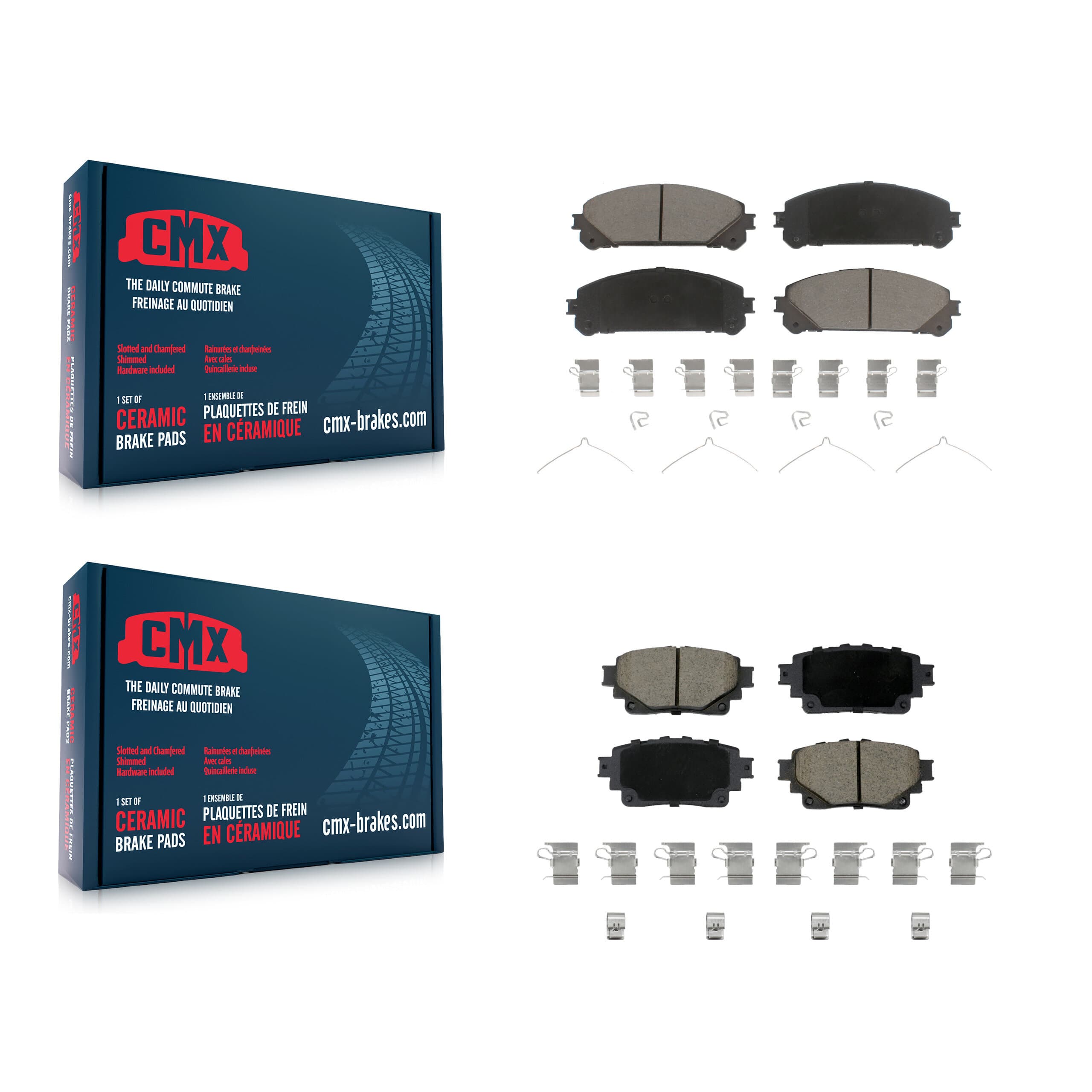 CMX - KCX-100703 - Front and Rear Disc Brake Pad Kits image 1