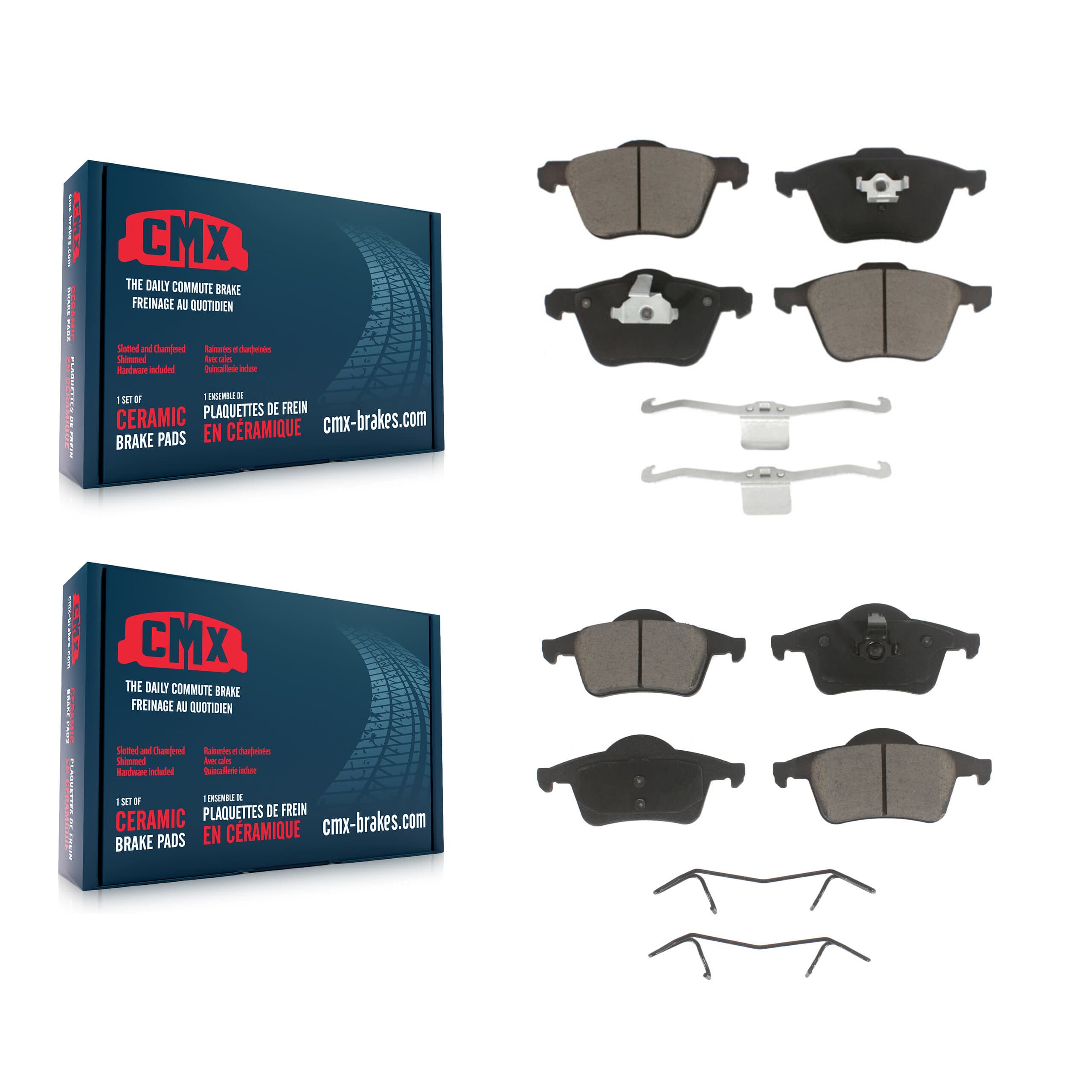 CMX - KCX-100712 - Front and Rear Disc Brake Pad Kits image 1