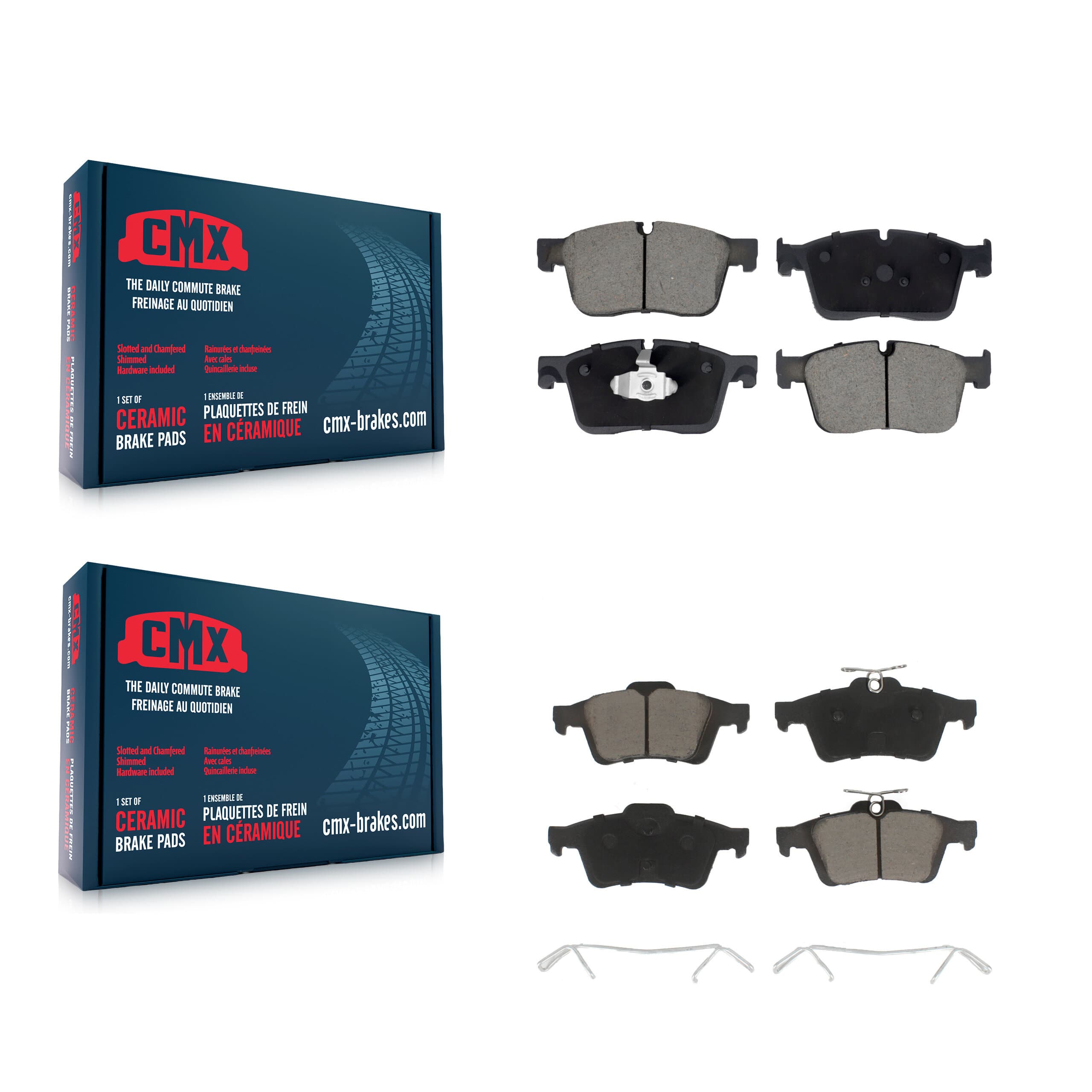 CMX - KCX-100725 - Front and Rear Disc Brake Pad Kits image 1