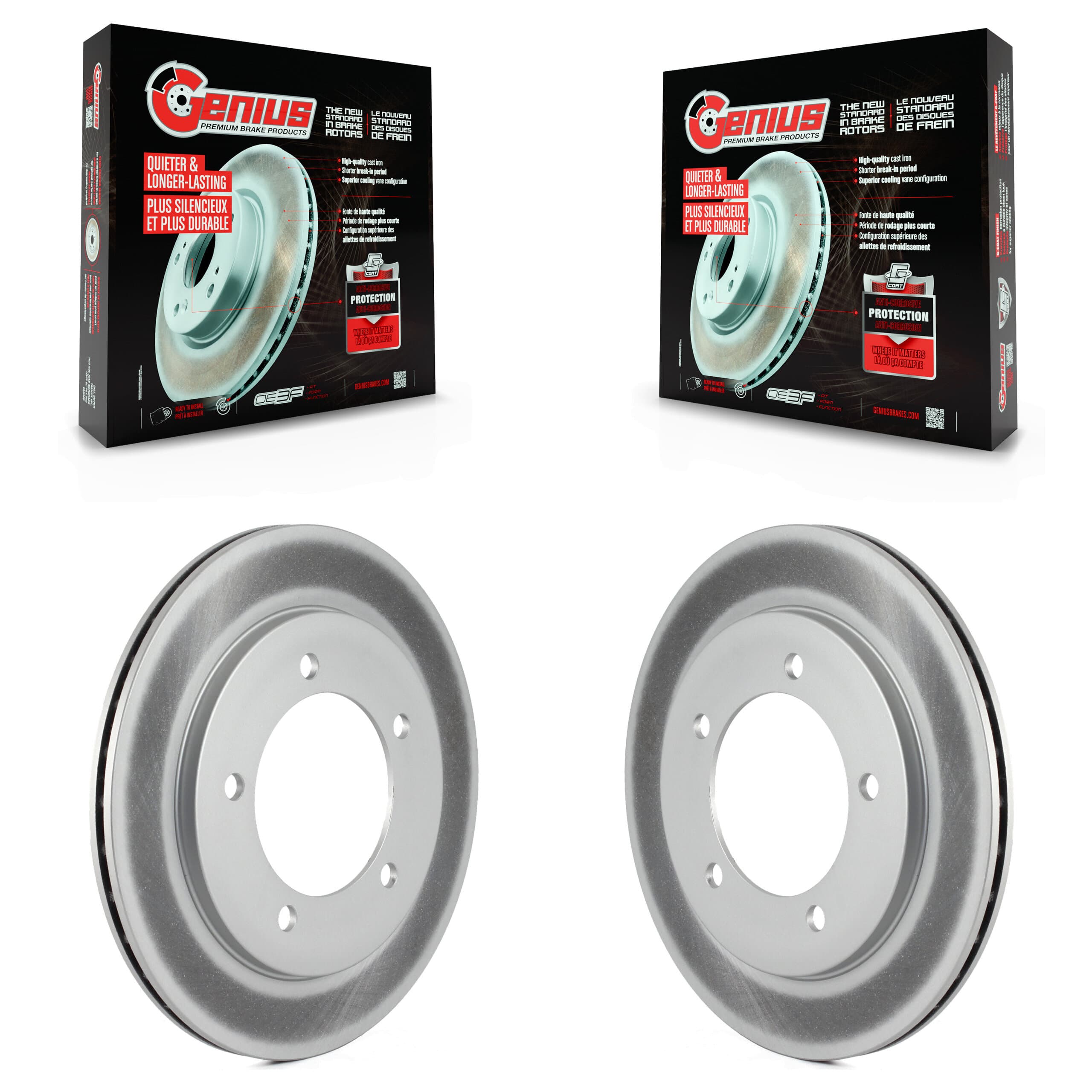 Genius - KG-100019 - Front Disc Brake Rotor Kits image 1