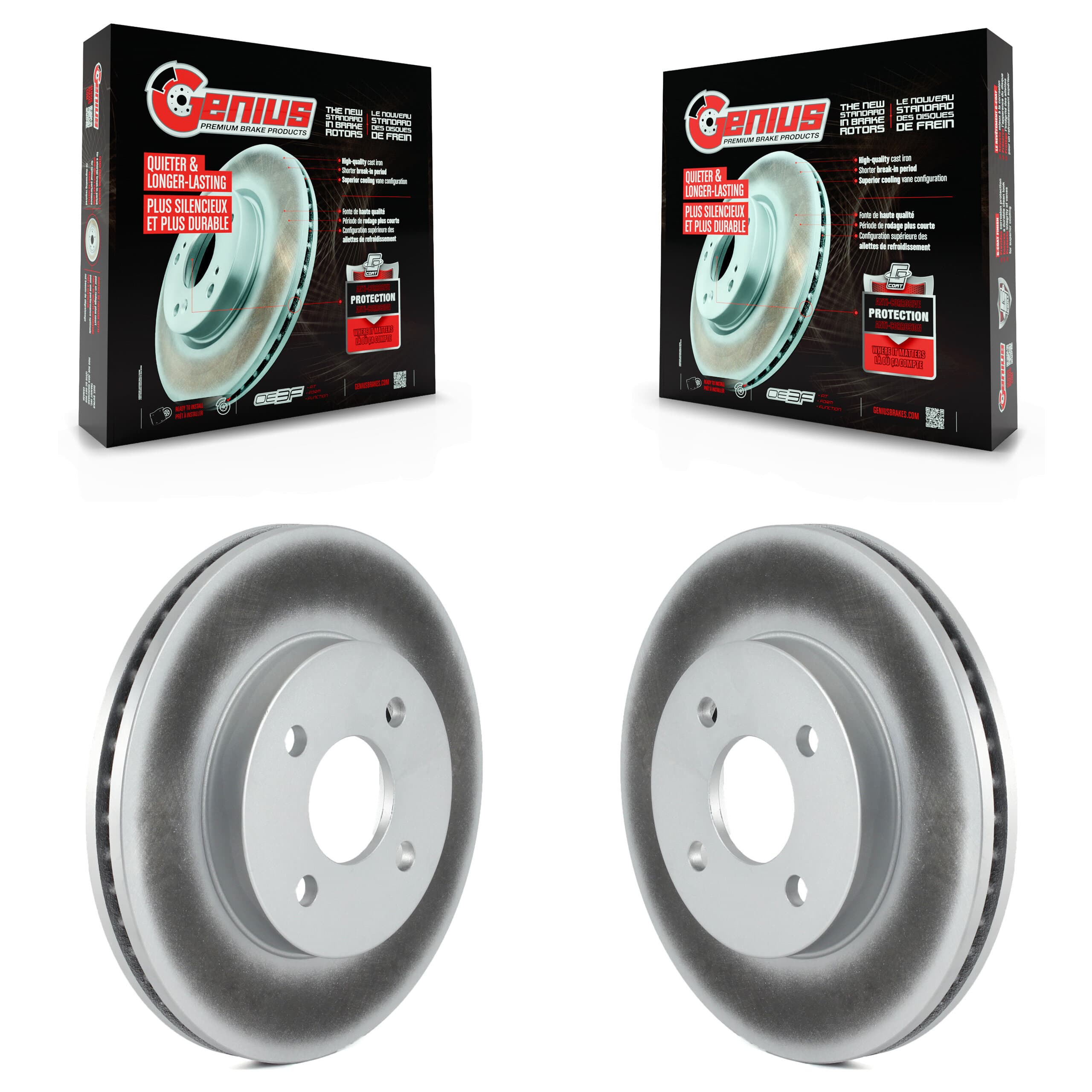 Genius - KG-100027 - Front Disc Brake Rotor Kits image 1