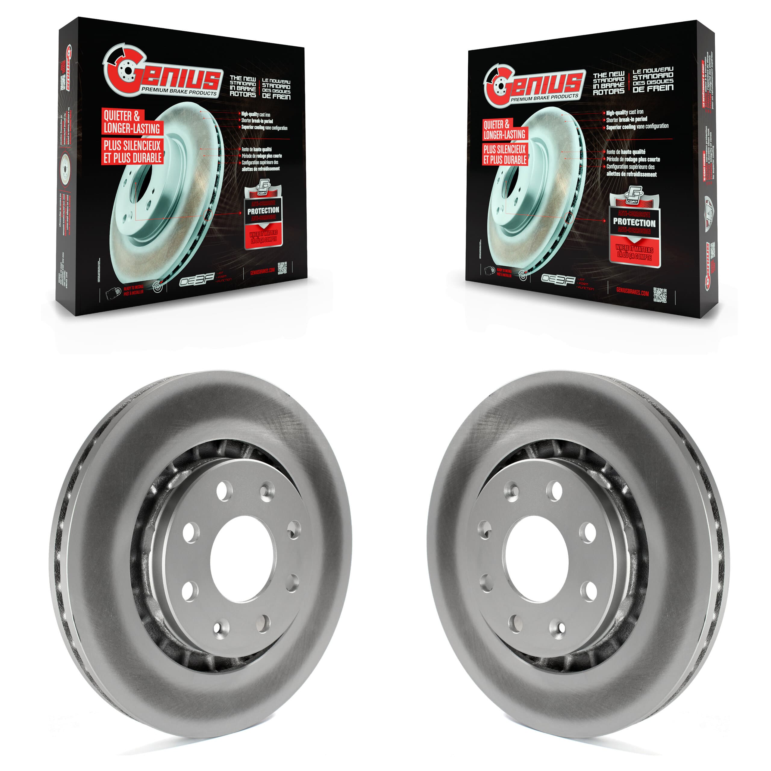Genius - KG-100030 - Front Disc Brake Rotor Kits image 1
