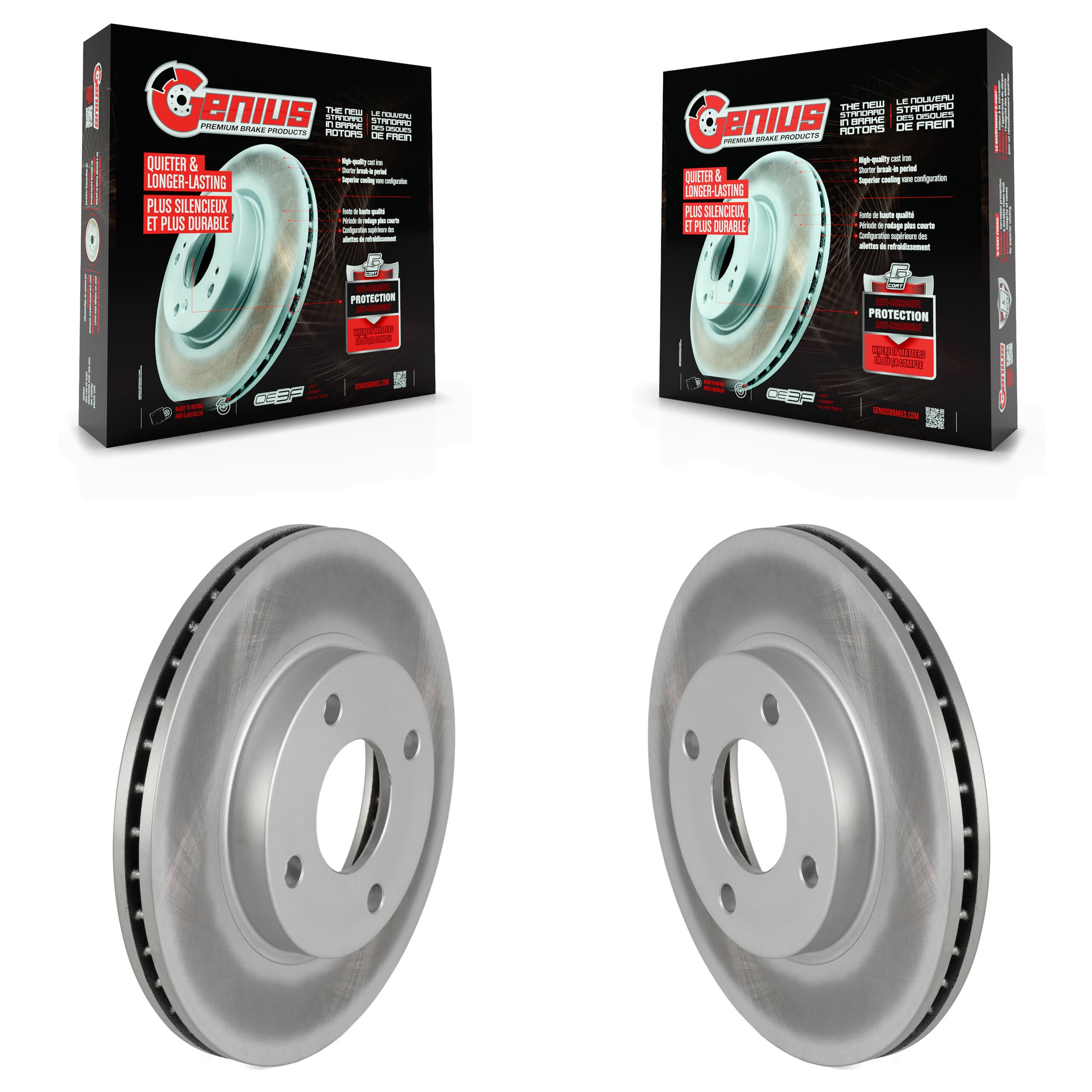 Genius - KG-100071 - Front Disc Brake Rotor Kits image 1