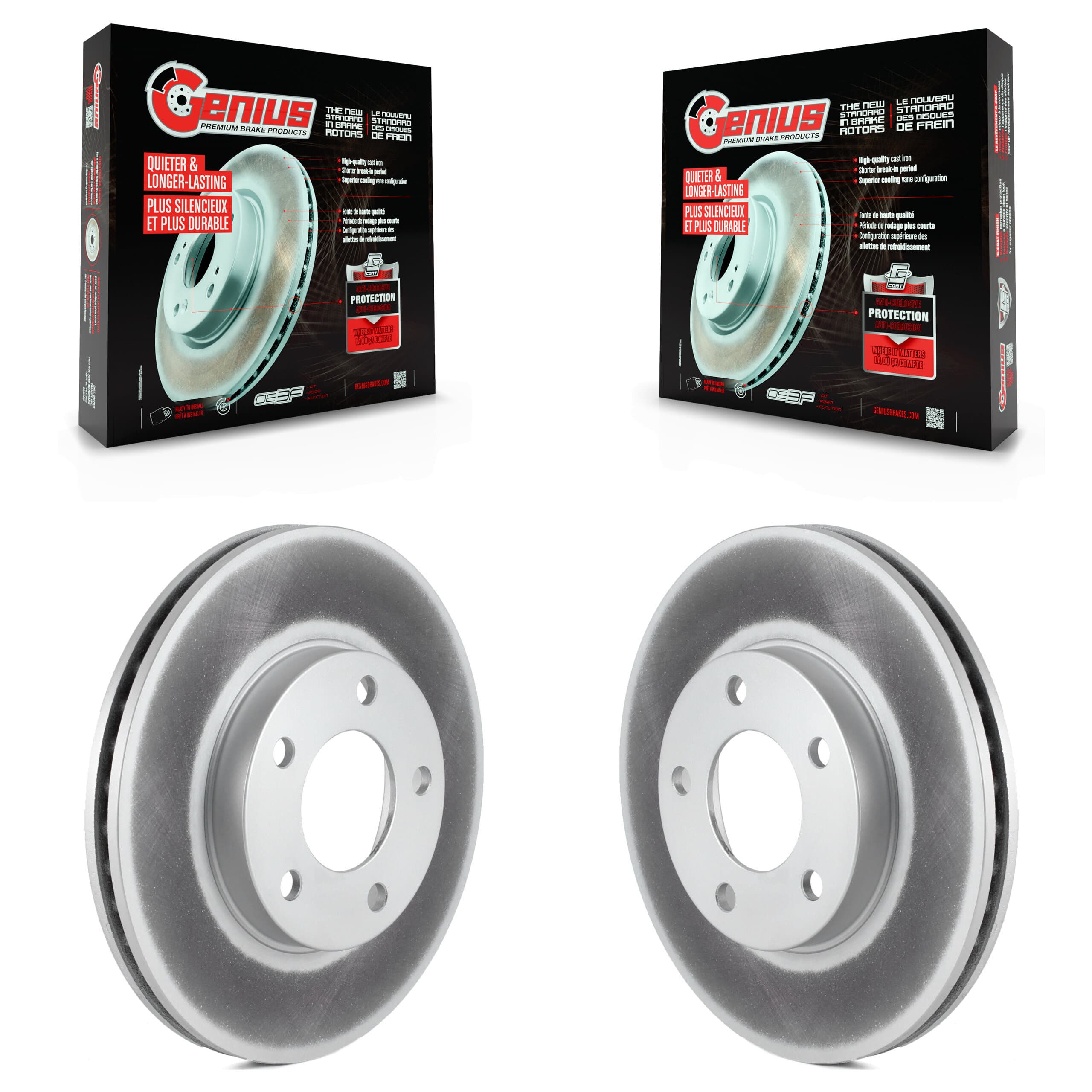 Genius - KG-100074 - Front Disc Brake Rotor Kits image 1