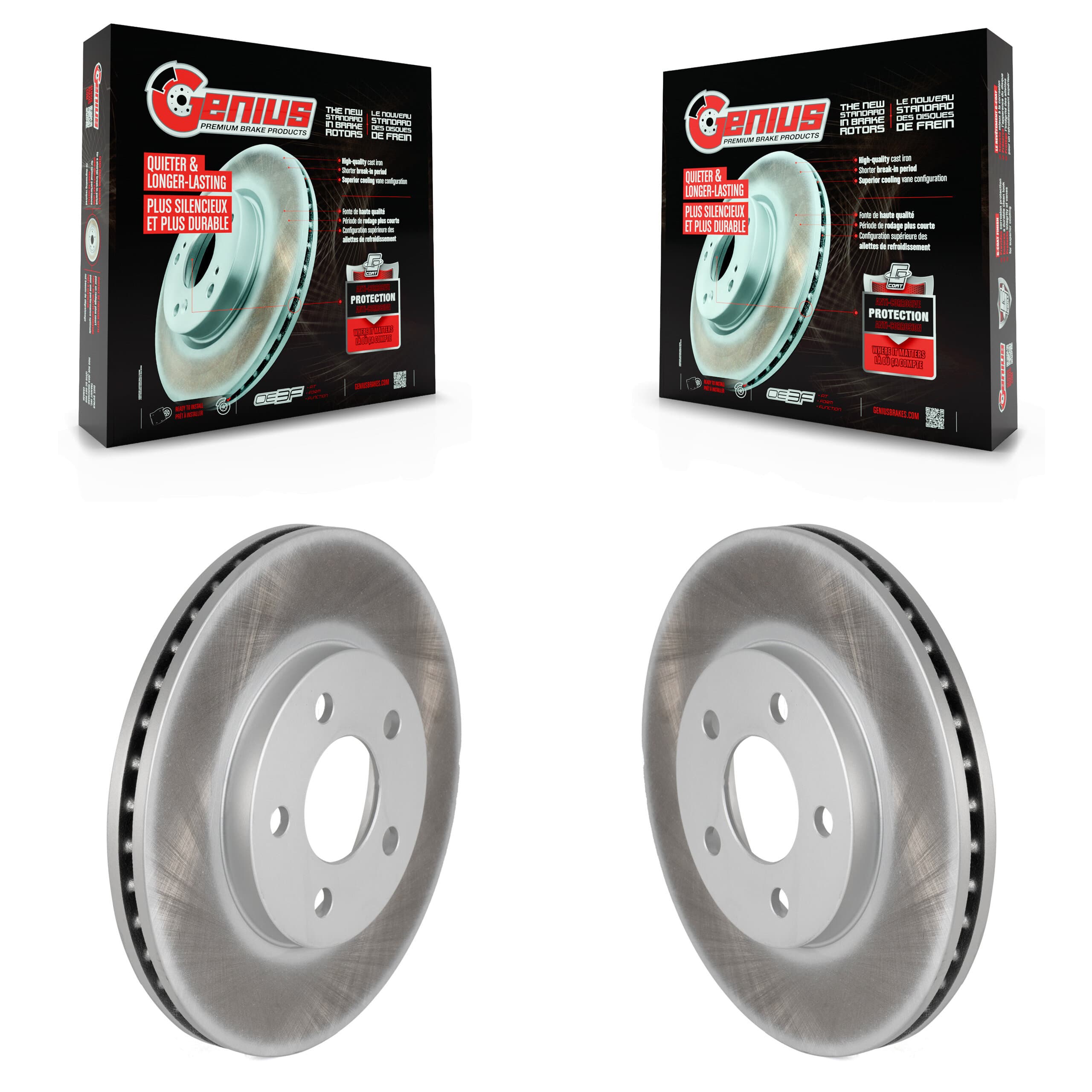 Genius - KG-100116 - Front Disc Brake Rotor Kits image 1