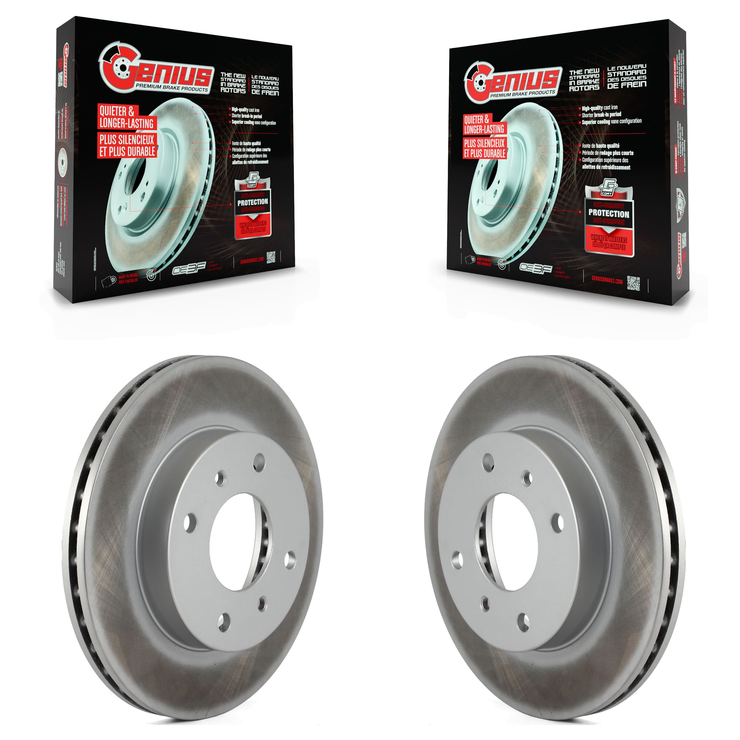Genius - KG-100149 - Front Disc Brake Rotor Kits image 1