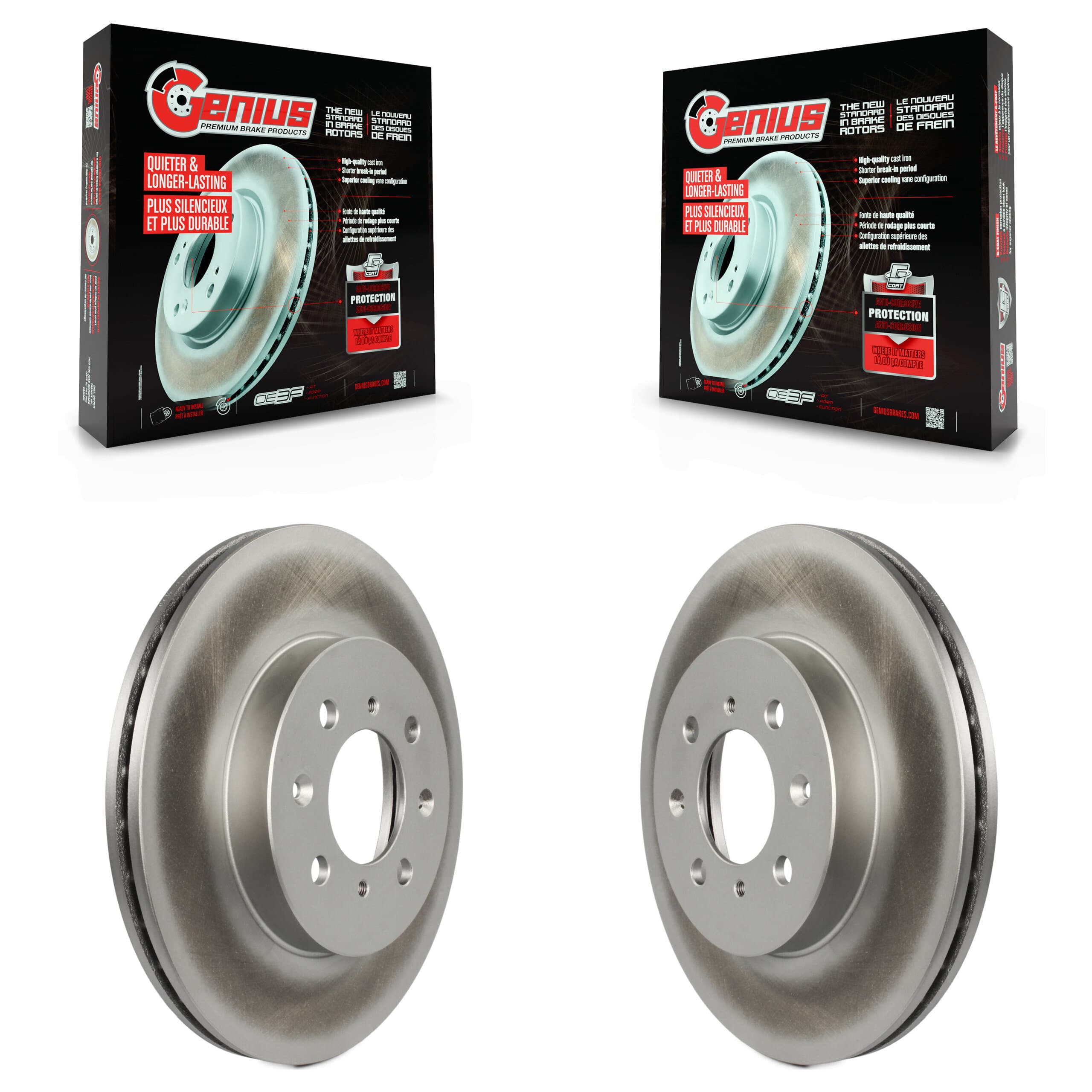 Genius - KG-100150 - Front Disc Brake Rotor Kits image 1