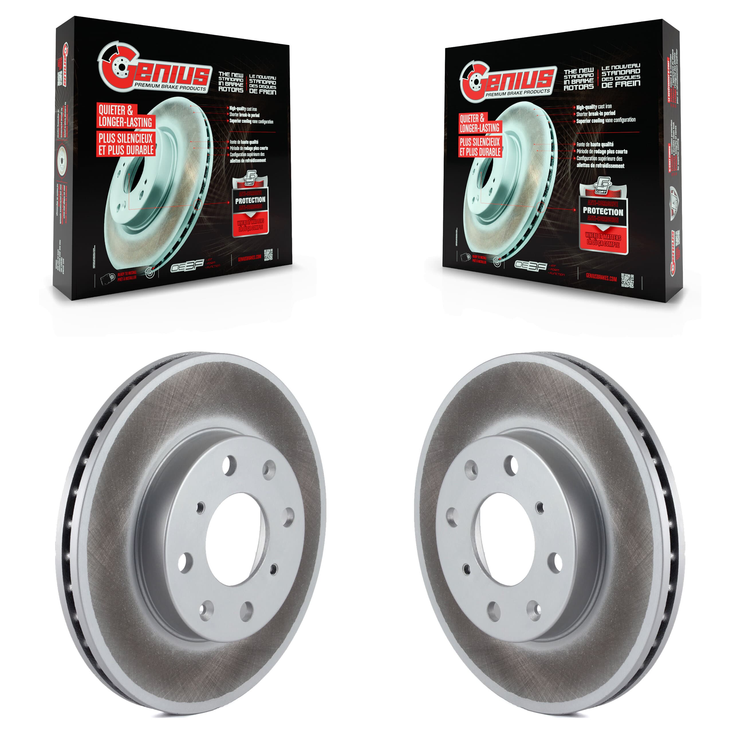 Genius - KG-100152 - Front Disc Brake Rotor Kits image 1