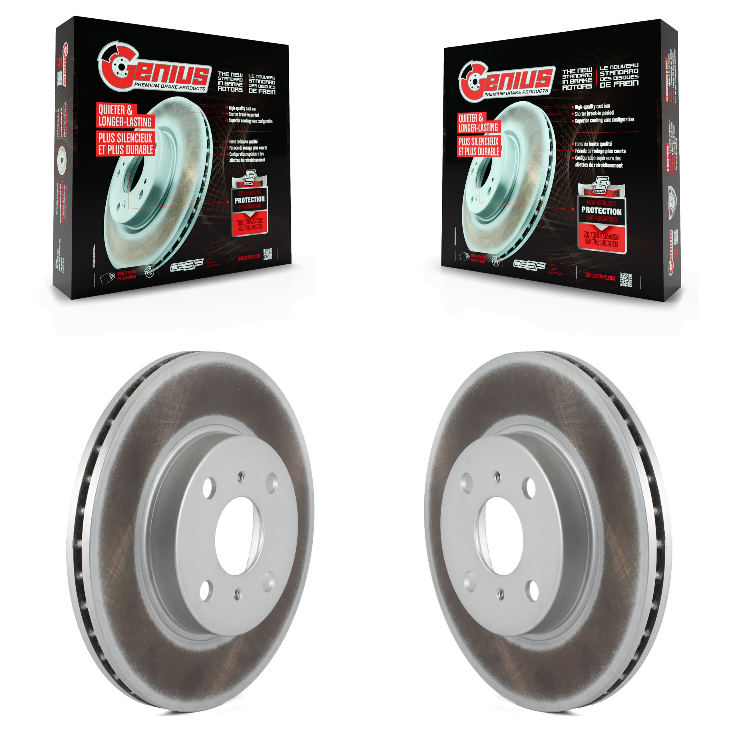 Genius - KG-100155 - Front Disc Brake Rotor Kits image 1
