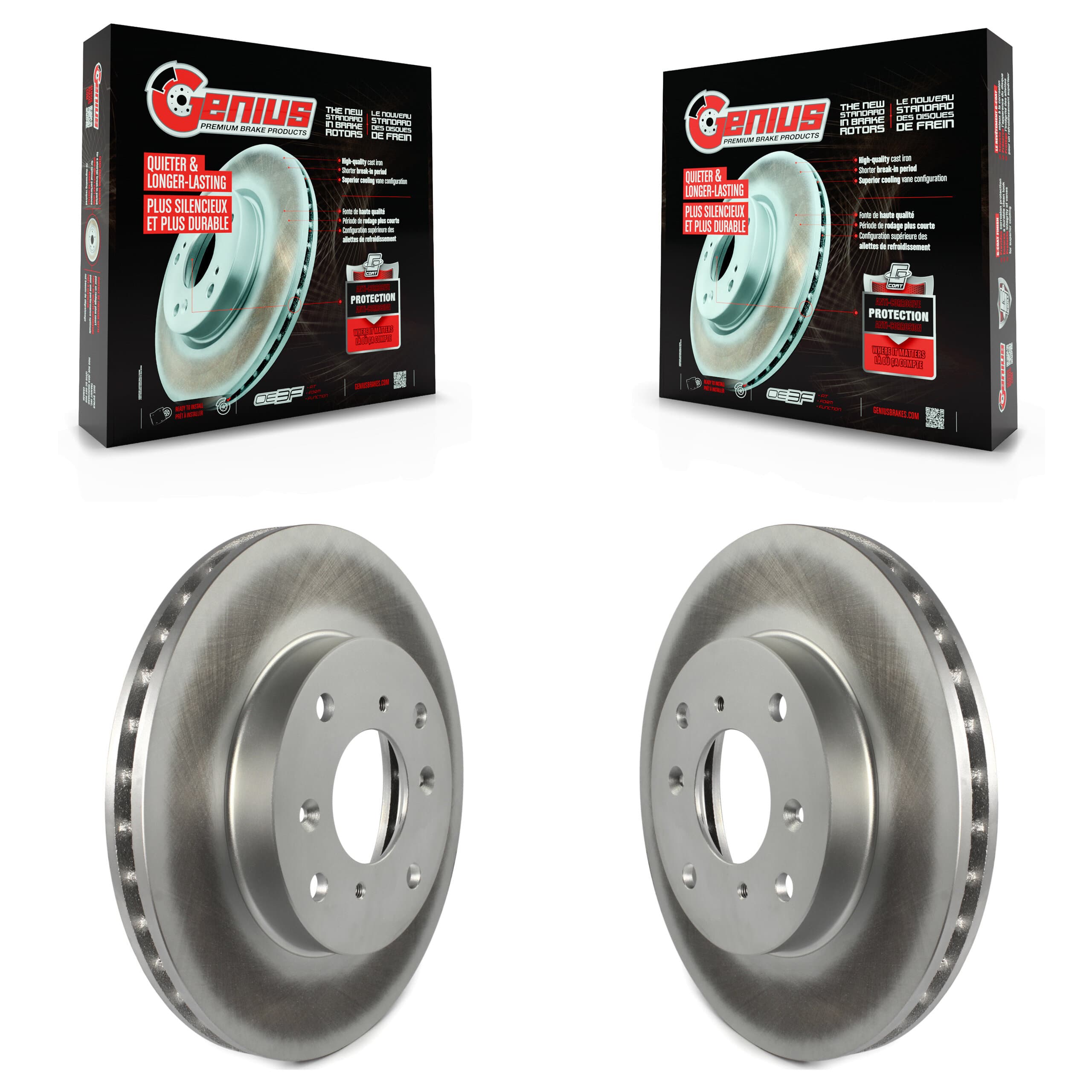 Genius - KG-100160 - Front Disc Brake Rotor Kits image 1