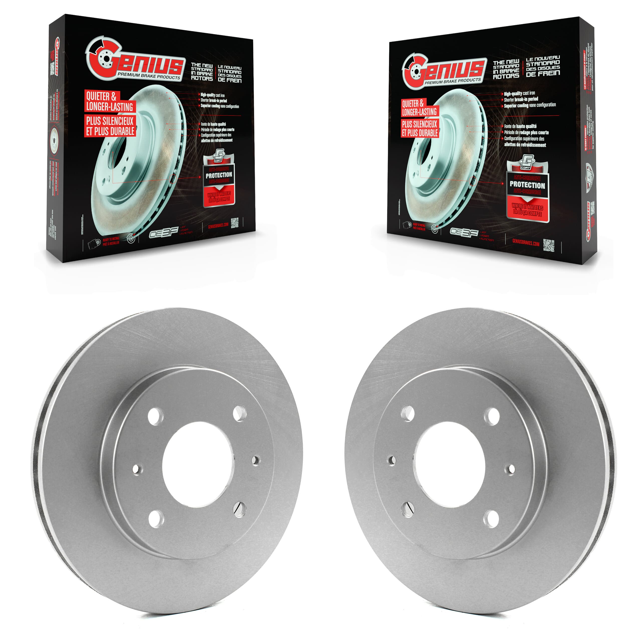 Genius - KG-100169 - Front Disc Brake Rotor Kits image 1