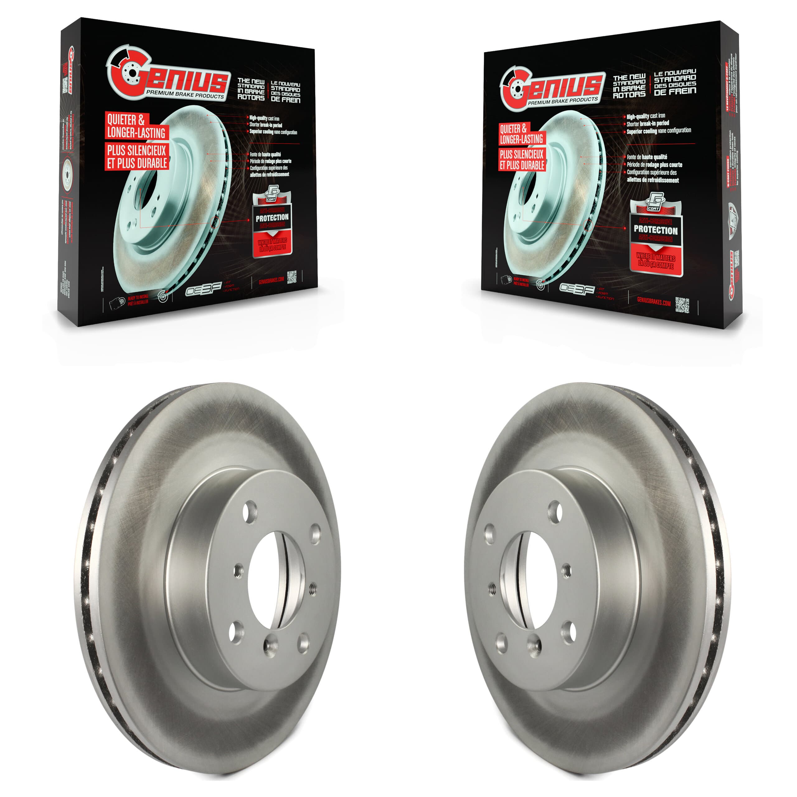 Genius - KG-100181 - Front Disc Brake Rotor Kits image 1