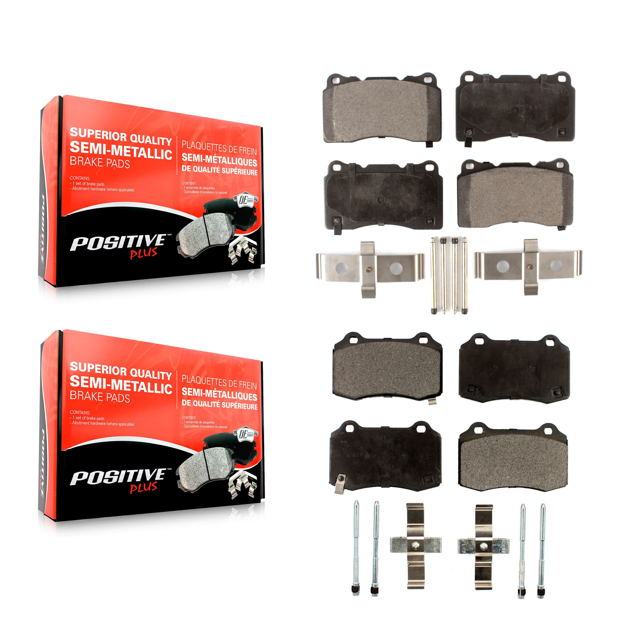 Positive Plus - KPF-100006 - Front and Rear Disc Brake Pad Kits image 1
