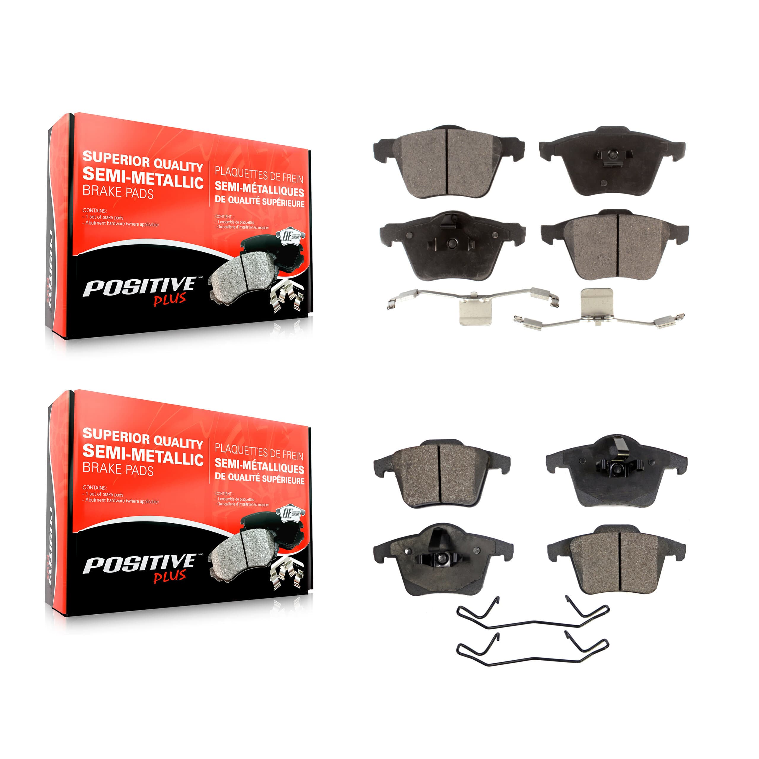 Positive Plus - KPF-100012 - Front and Rear Disc Brake Pad Kits image 1