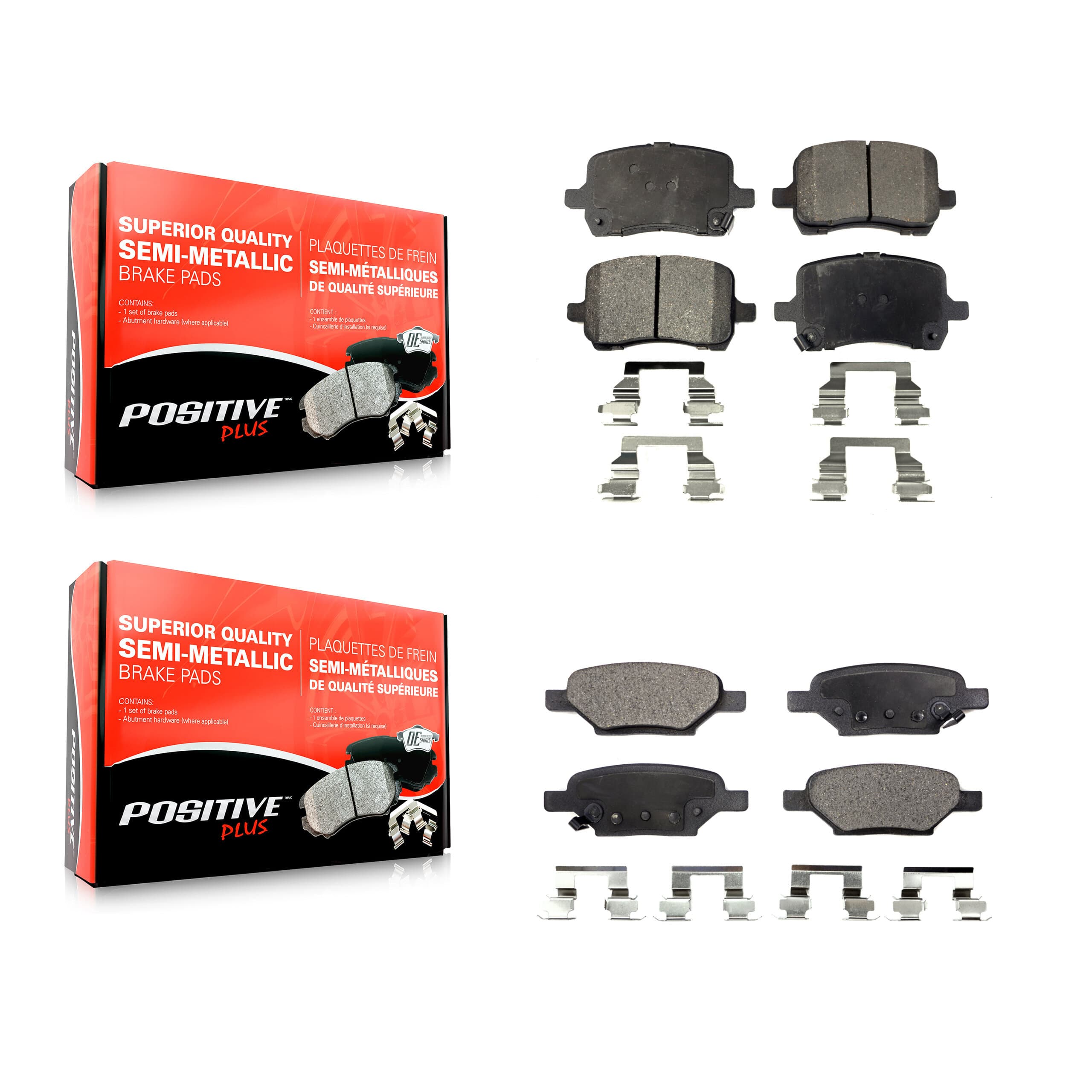 Positive Plus - KPF-100018 - Front and Rear Disc Brake Pad Kits image 1
