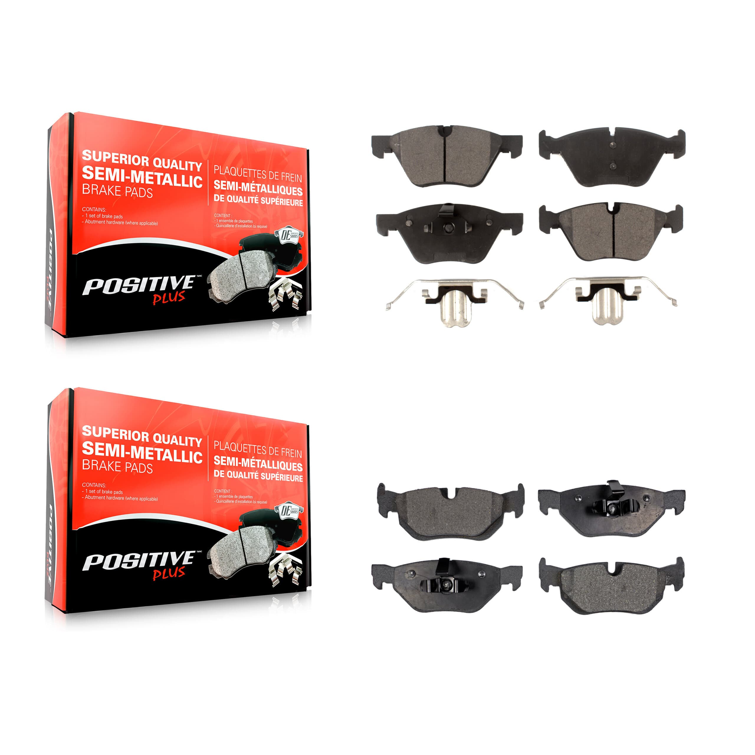 Positive Plus - KPF-100032 - Front and Rear Disc Brake Pad Kits image 1