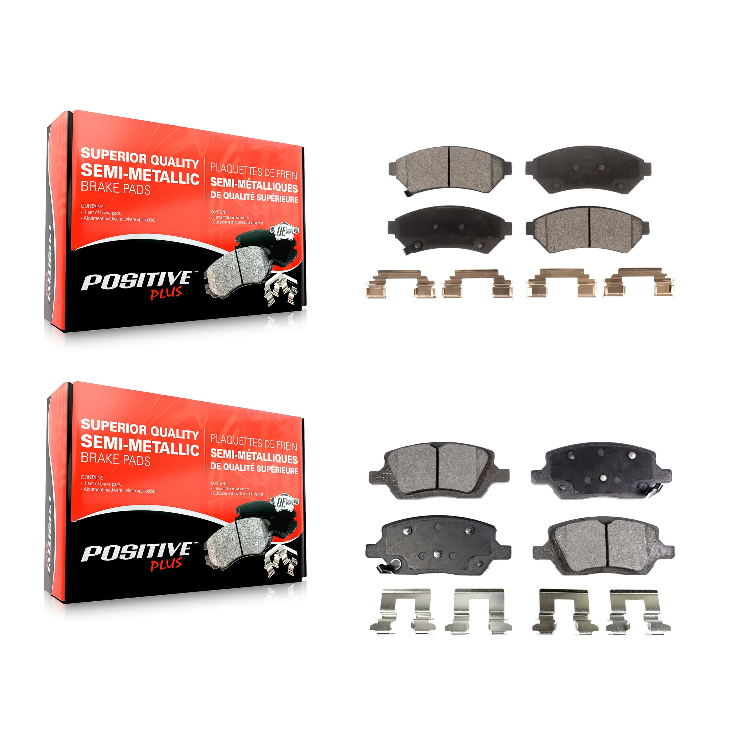 Positive Plus - KPF-100038 - Front and Rear Disc Brake Pad Kits image 1