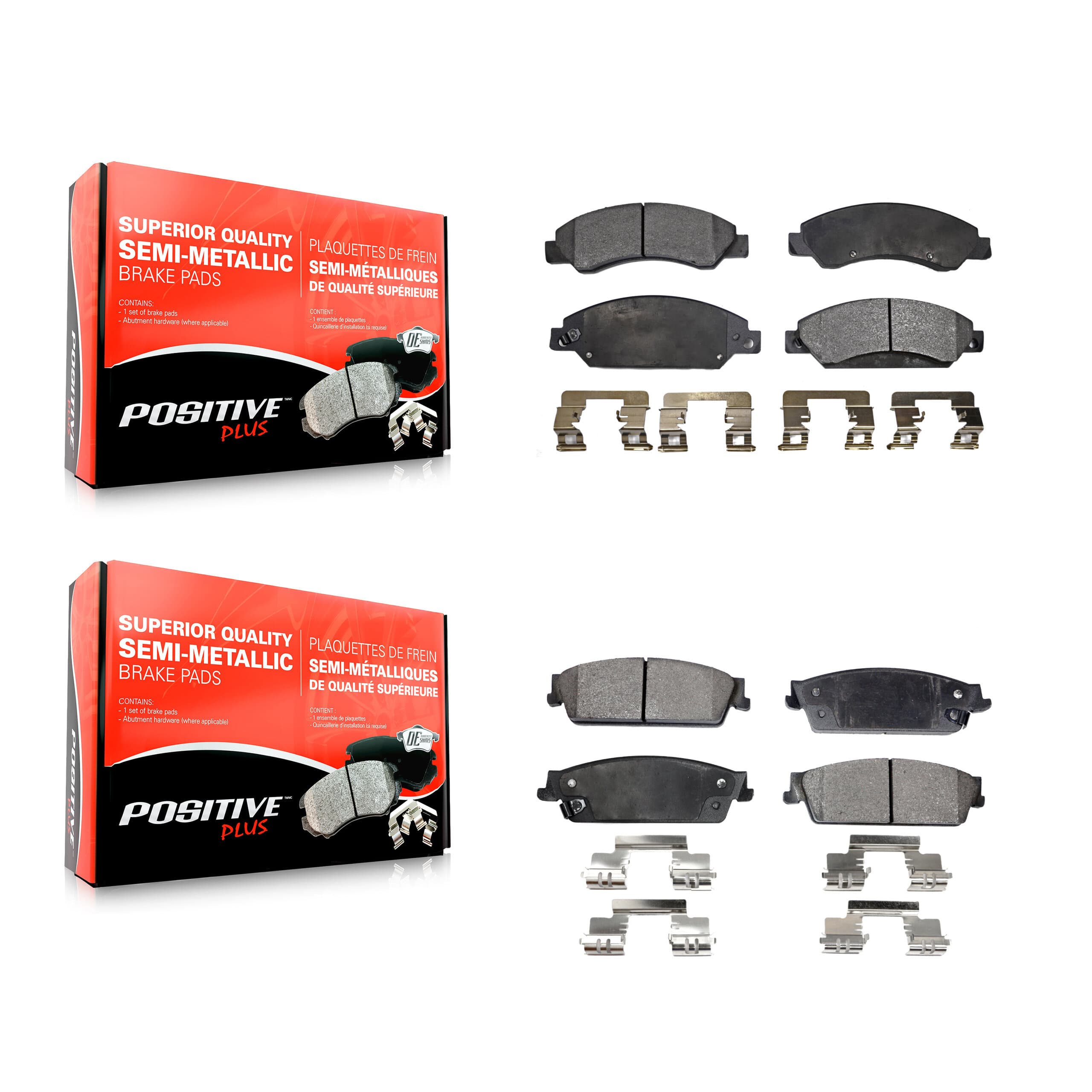 Positive Plus - KPF-100049 - Front and Rear Disc Brake Pad Kits image 1