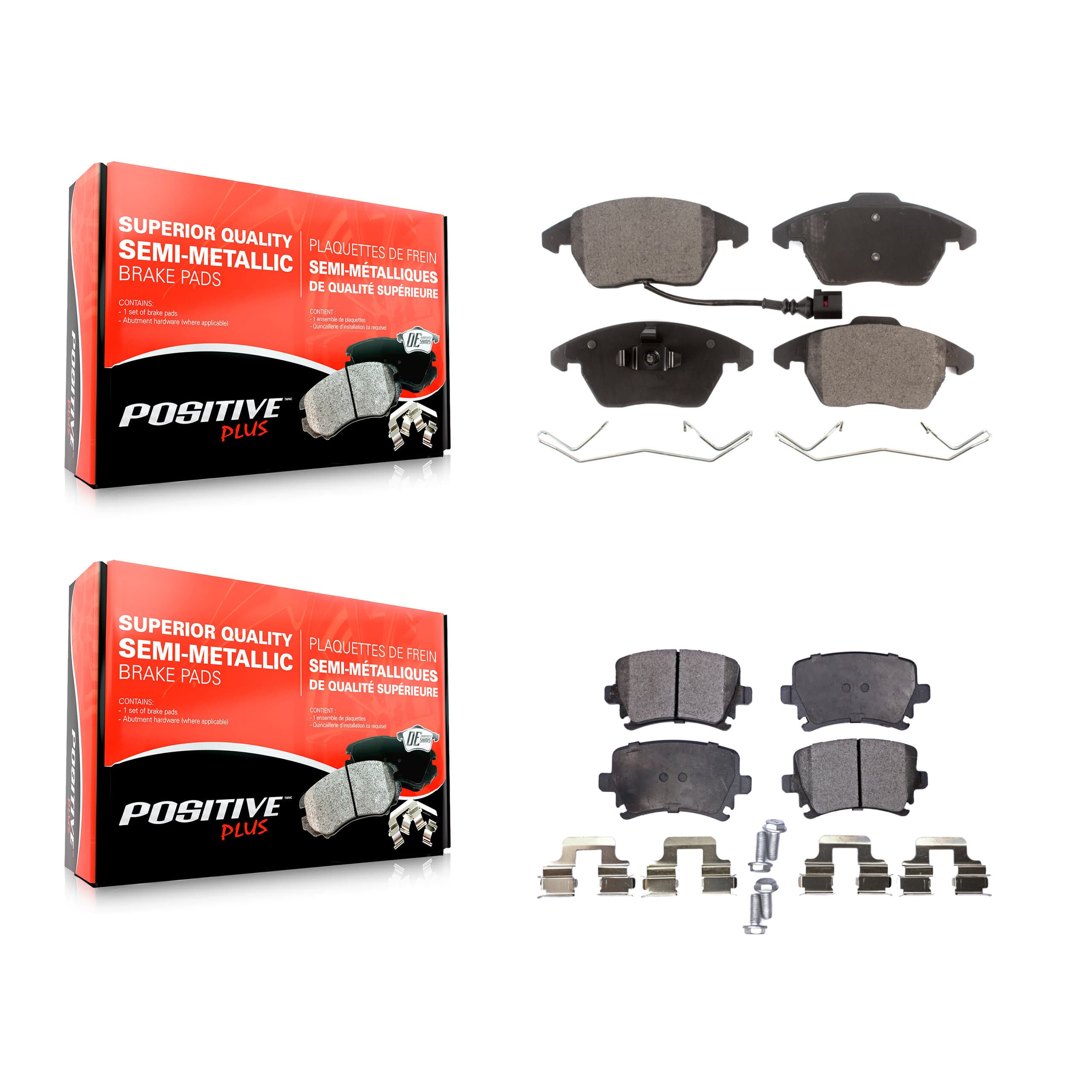 Positive Plus - KPF-100053 - Front and Rear Disc Brake Pad Kits image 1