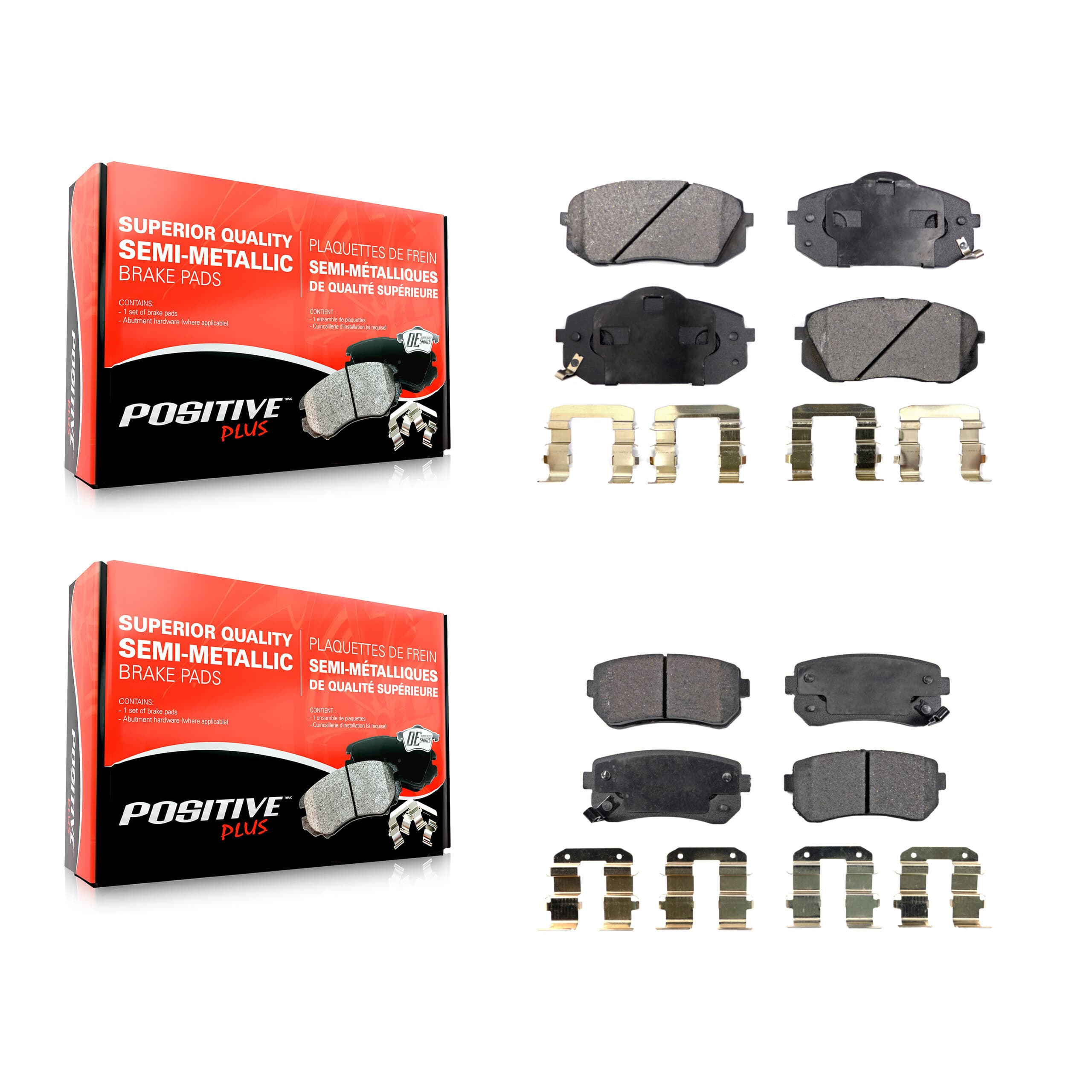 Positive Plus - KPF-100104 - Front and Rear Disc Brake Pad Kits image 1
