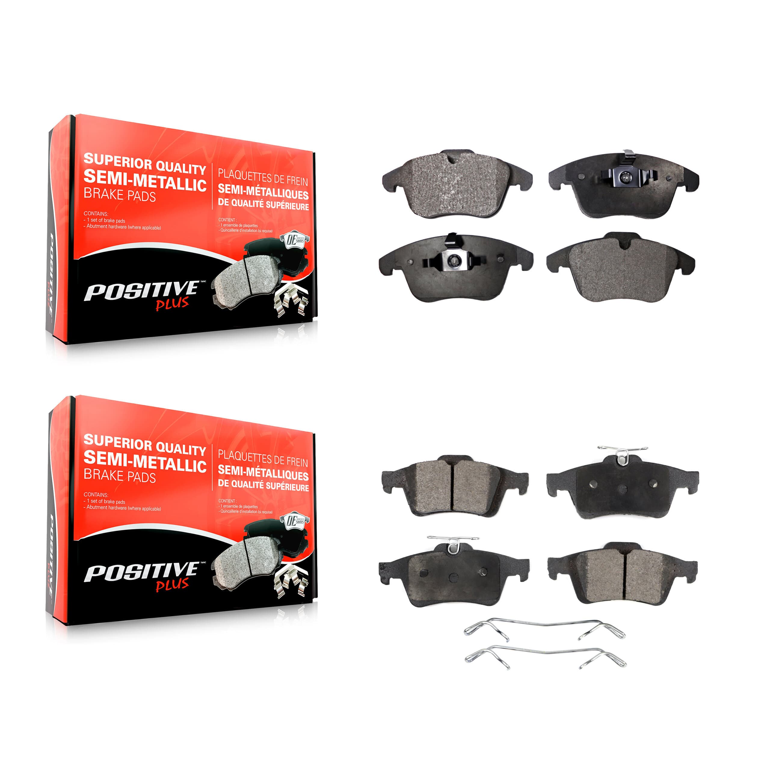 Positive Plus - KPF-100110 - Front and Rear Disc Brake Pad Kits image 1
