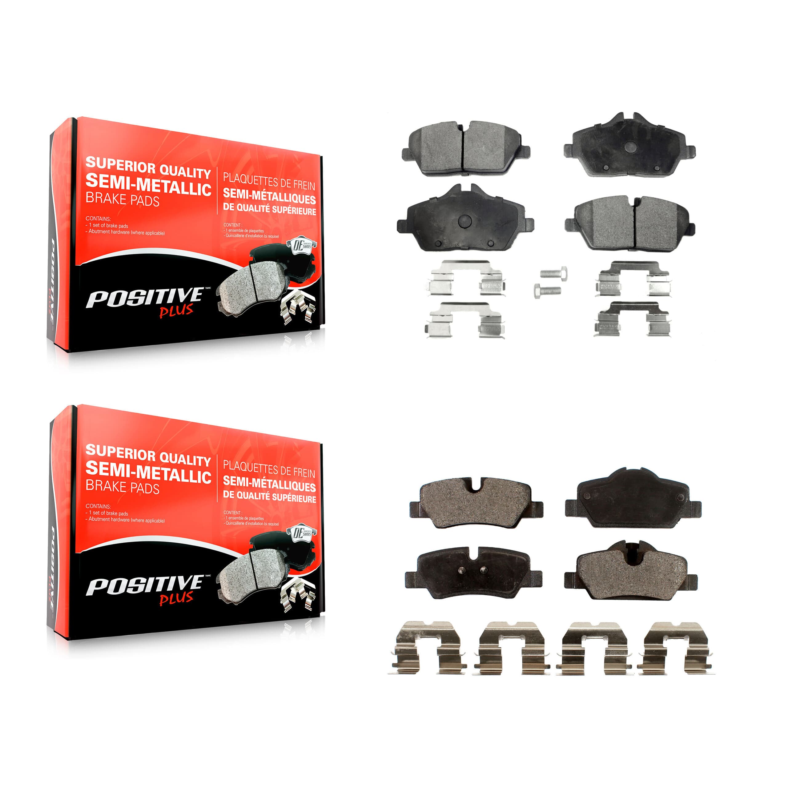 Positive Plus - KPF-100115 - Front and Rear Disc Brake Pad Kits image 1