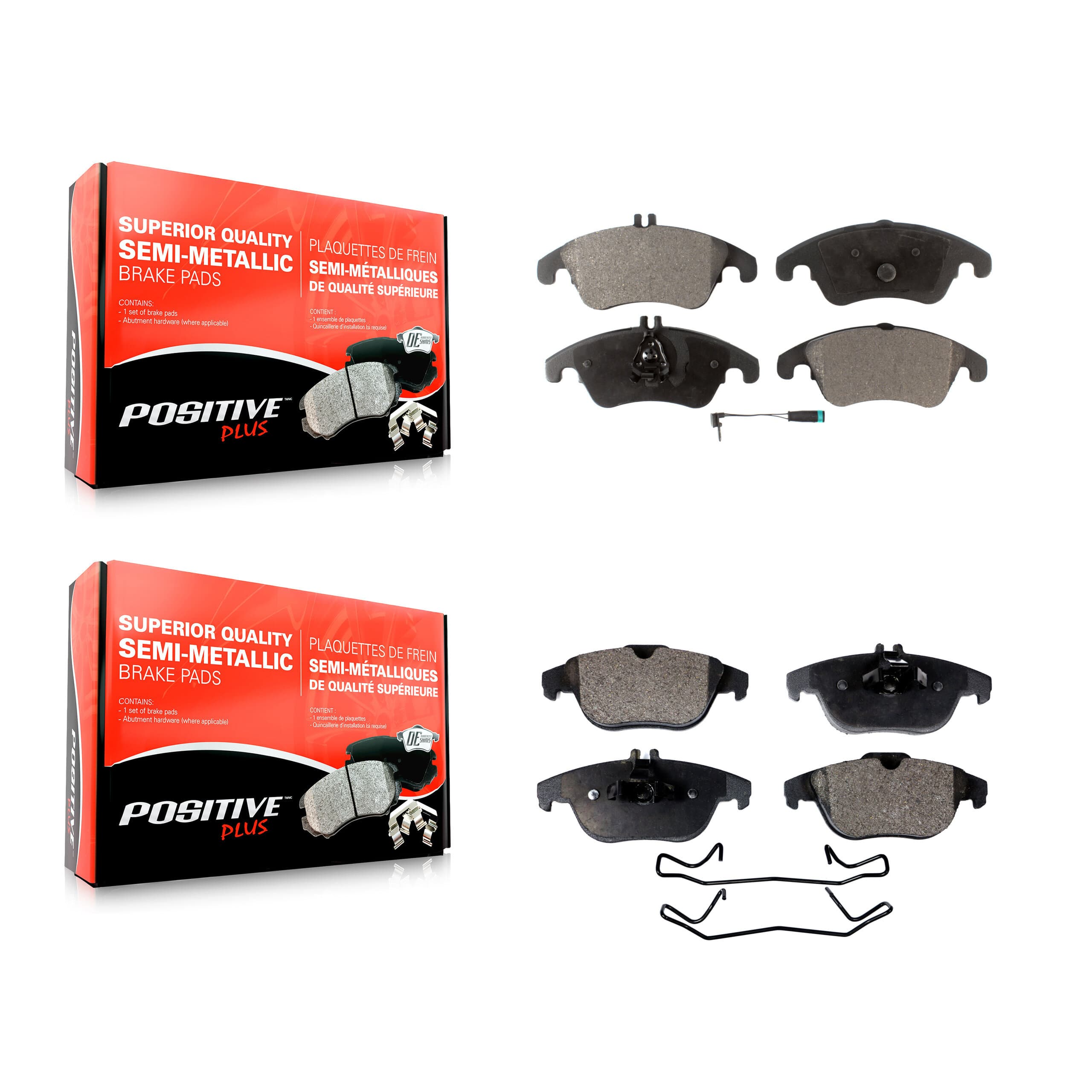 Positive Plus - KPF-100132 - Front and Rear Disc Brake Pad Kits image 1