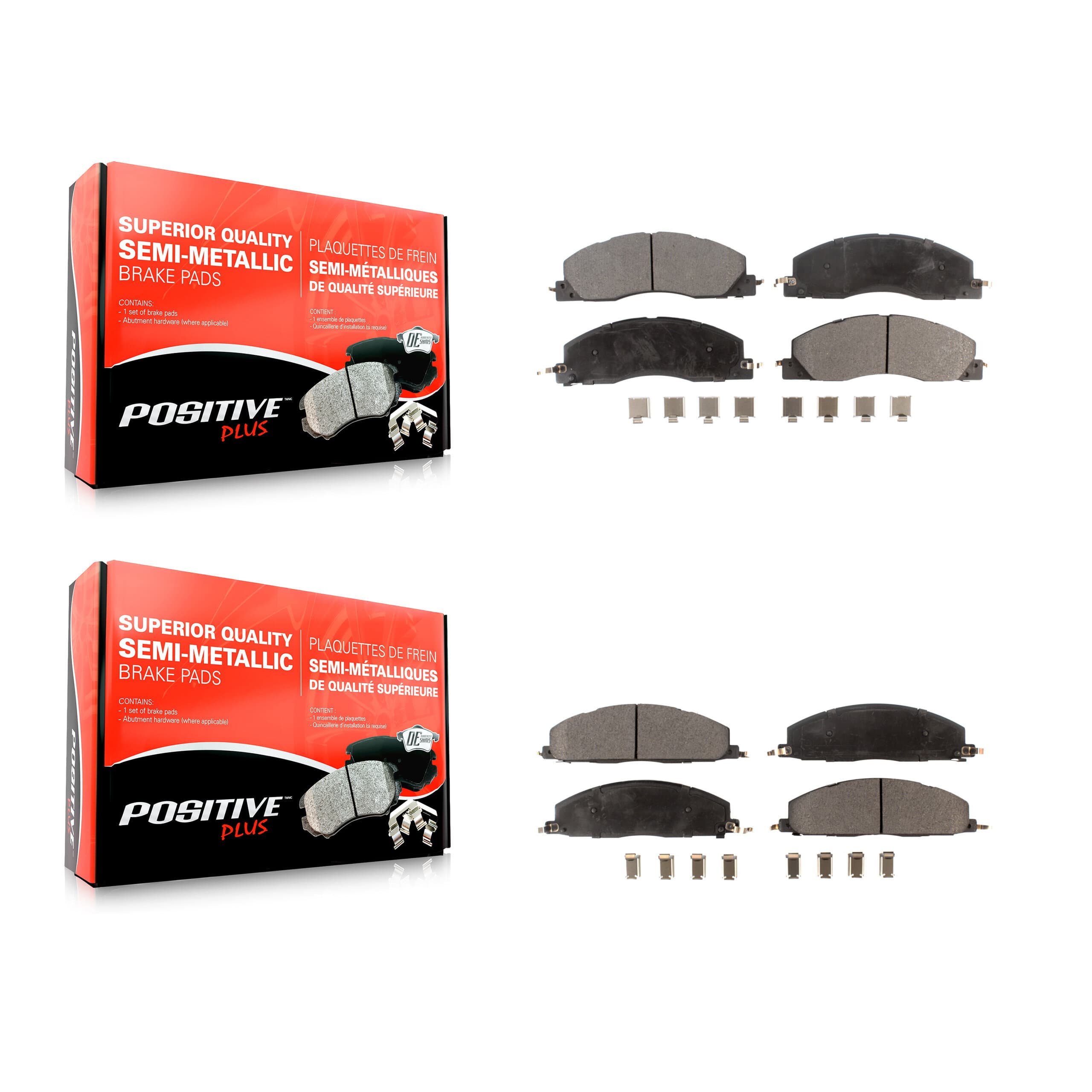 Positive Plus - KPF-100157 - Front and Rear Disc Brake Pad Kits image 1