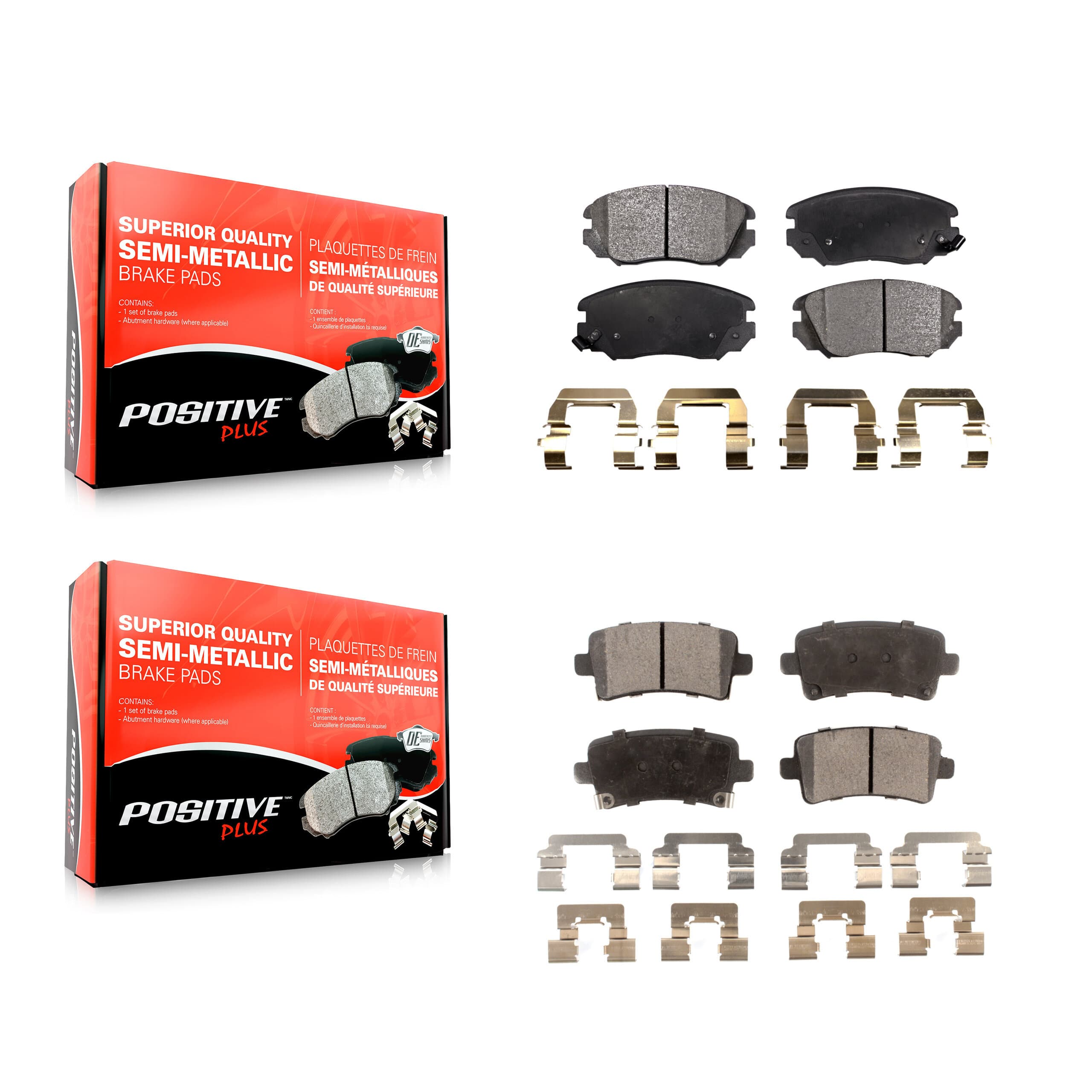 Positive Plus - KPF-100179 - Front and Rear Disc Brake Pad Kits image 1