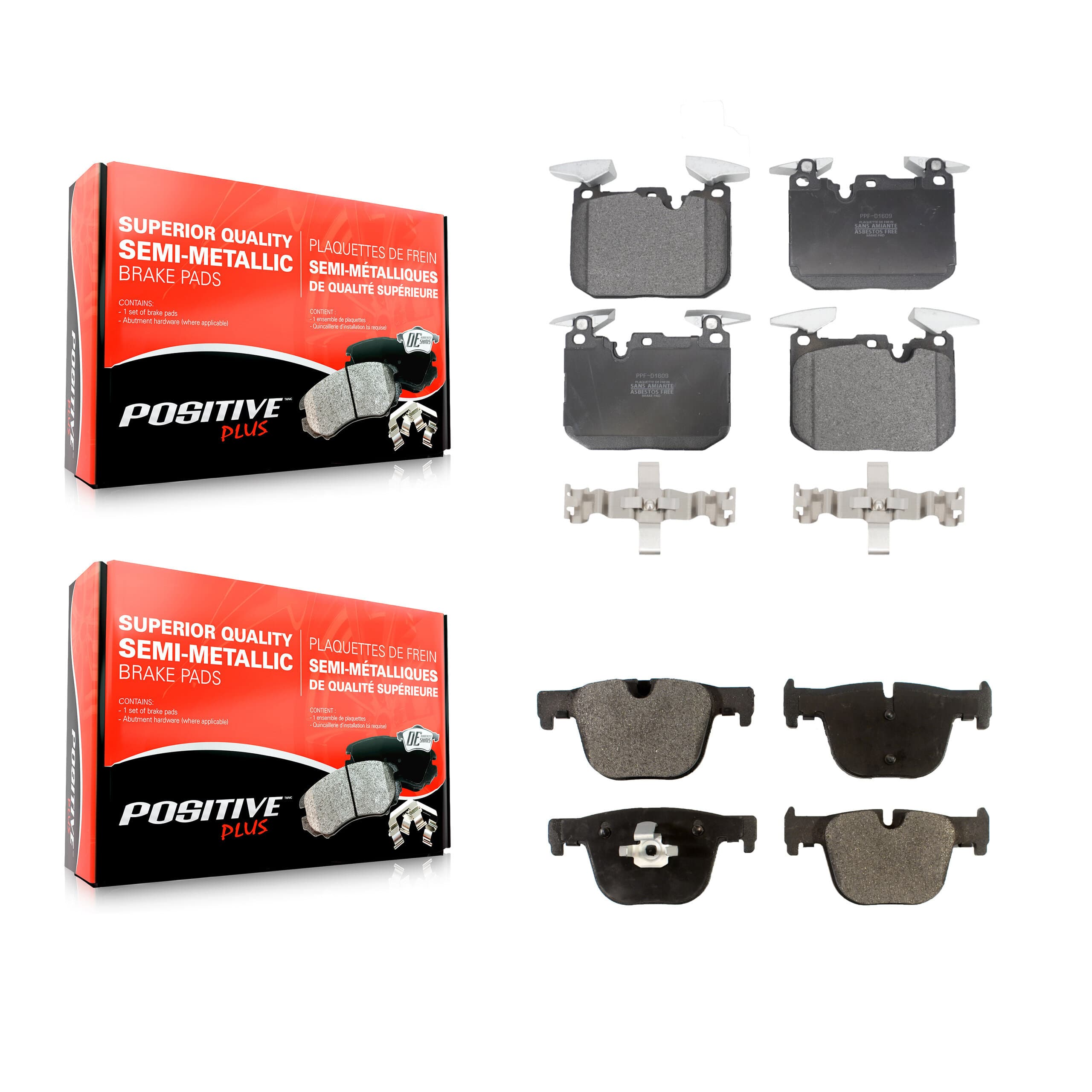 Positive Plus - KPF-100234 - Front and Rear Disc Brake Pad Kits image 1