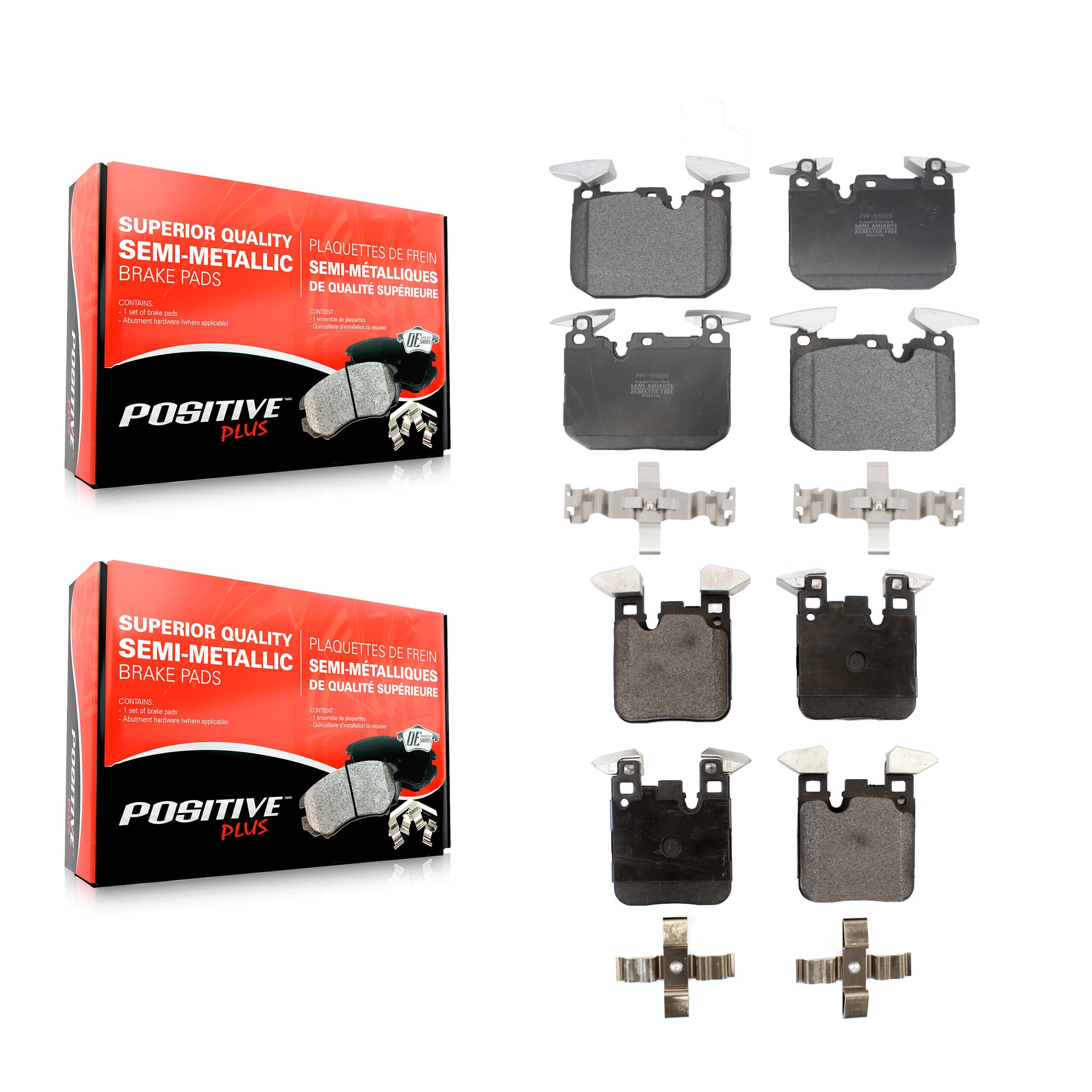 Positive Plus - KPF-100236 - Front and Rear Disc Brake Pad Kits image 1