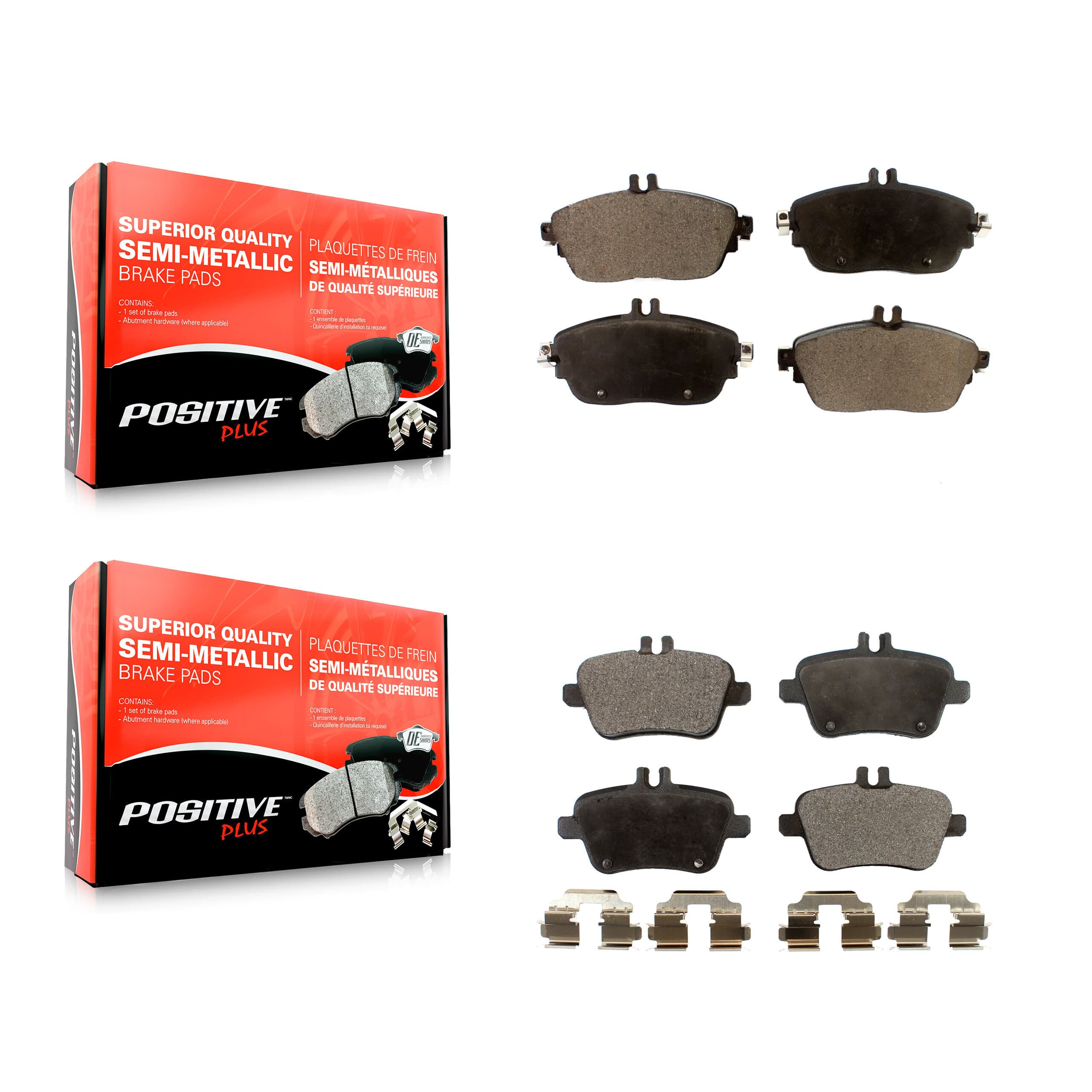 Positive Plus - KPF-100257 - Front and Rear Disc Brake Pad Kits image 1