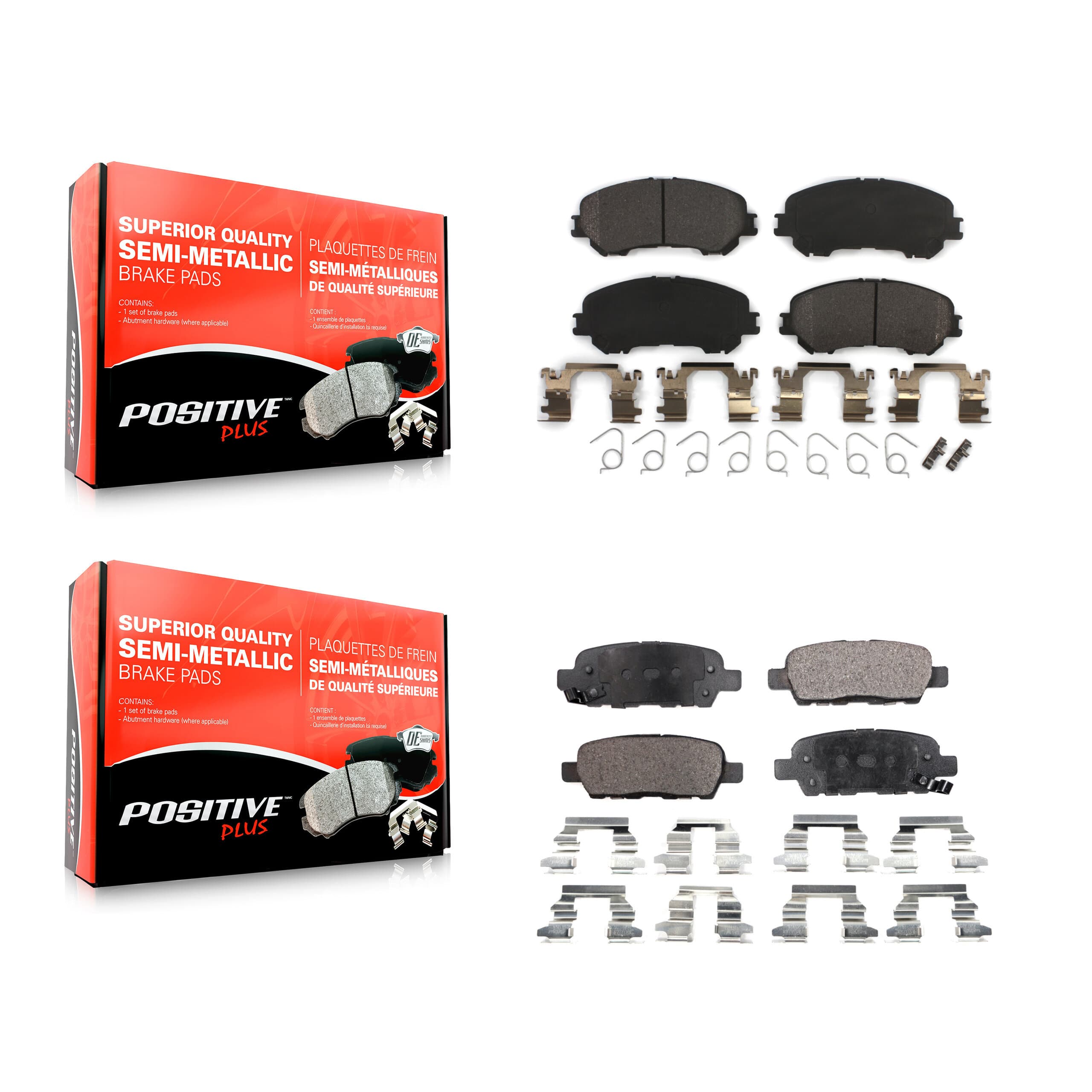 Positive Plus - KPF-100271 - Front and Rear Disc Brake Pad Kits image 1