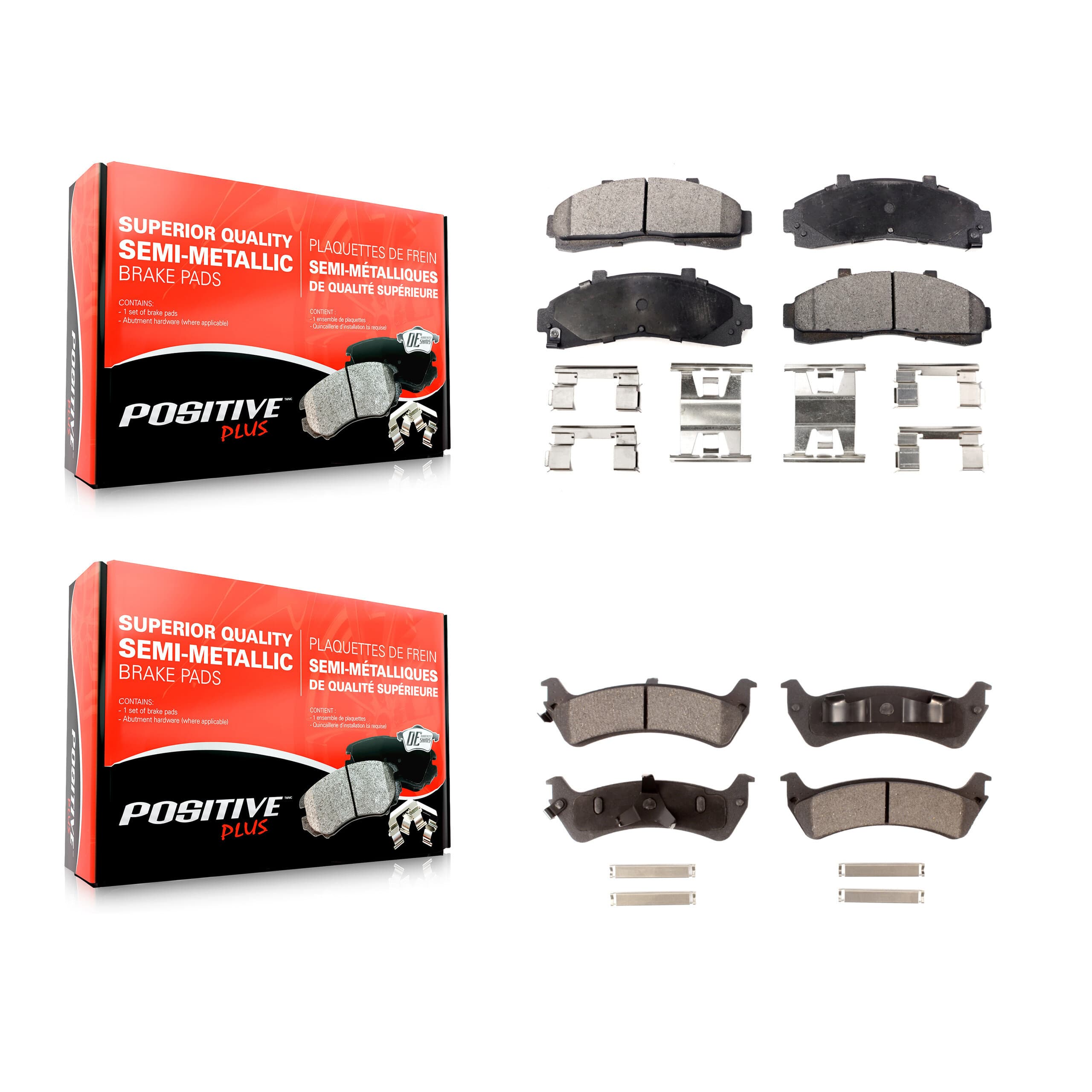 Positive Plus - KPF-100317 - Front and Rear Disc Brake Pad Kits image 1