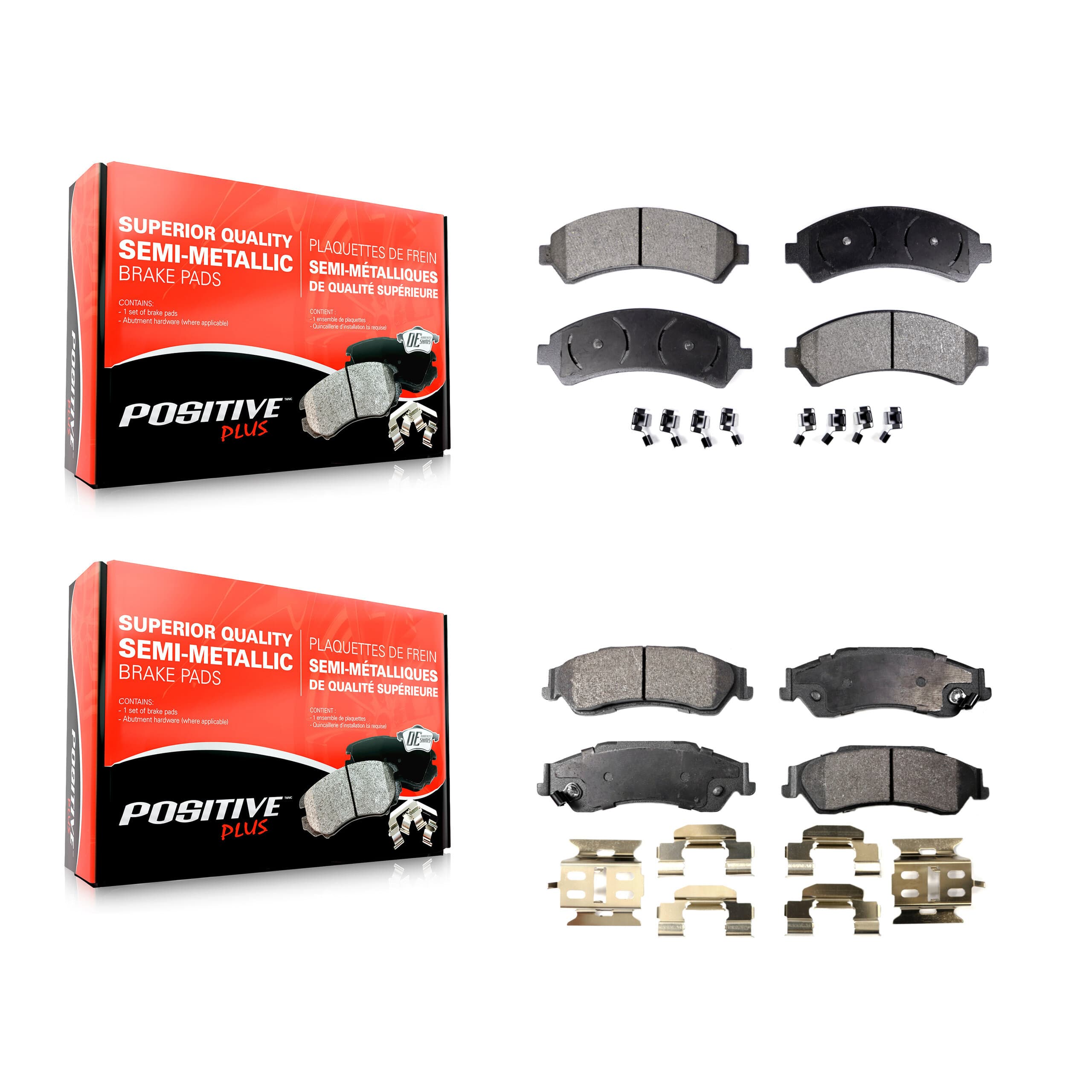 Positive Plus - KPF-100340 - Front and Rear Disc Brake Pad Kits image 1