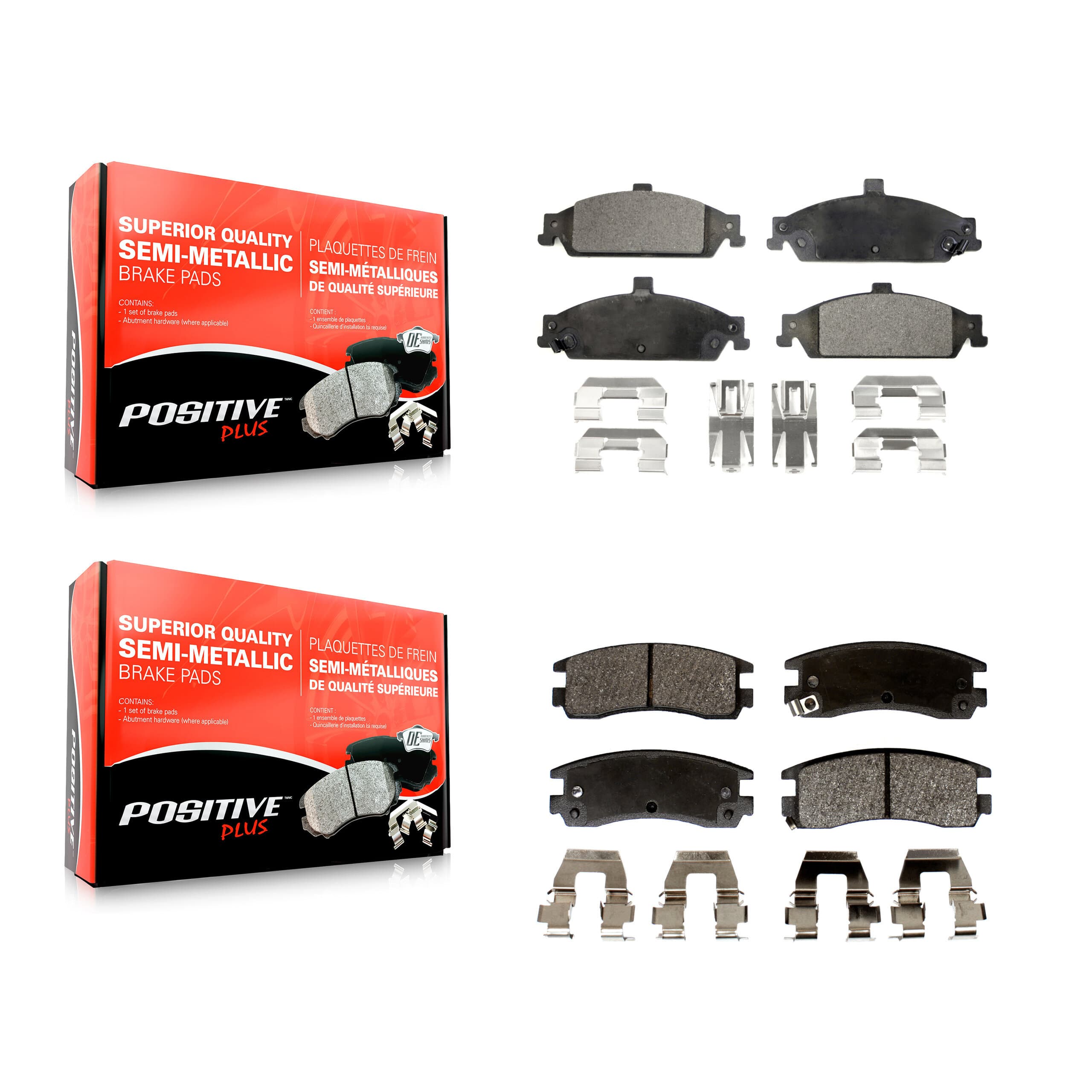 Positive Plus - KPF-100342 - Front and Rear Disc Brake Pad Kits image 1