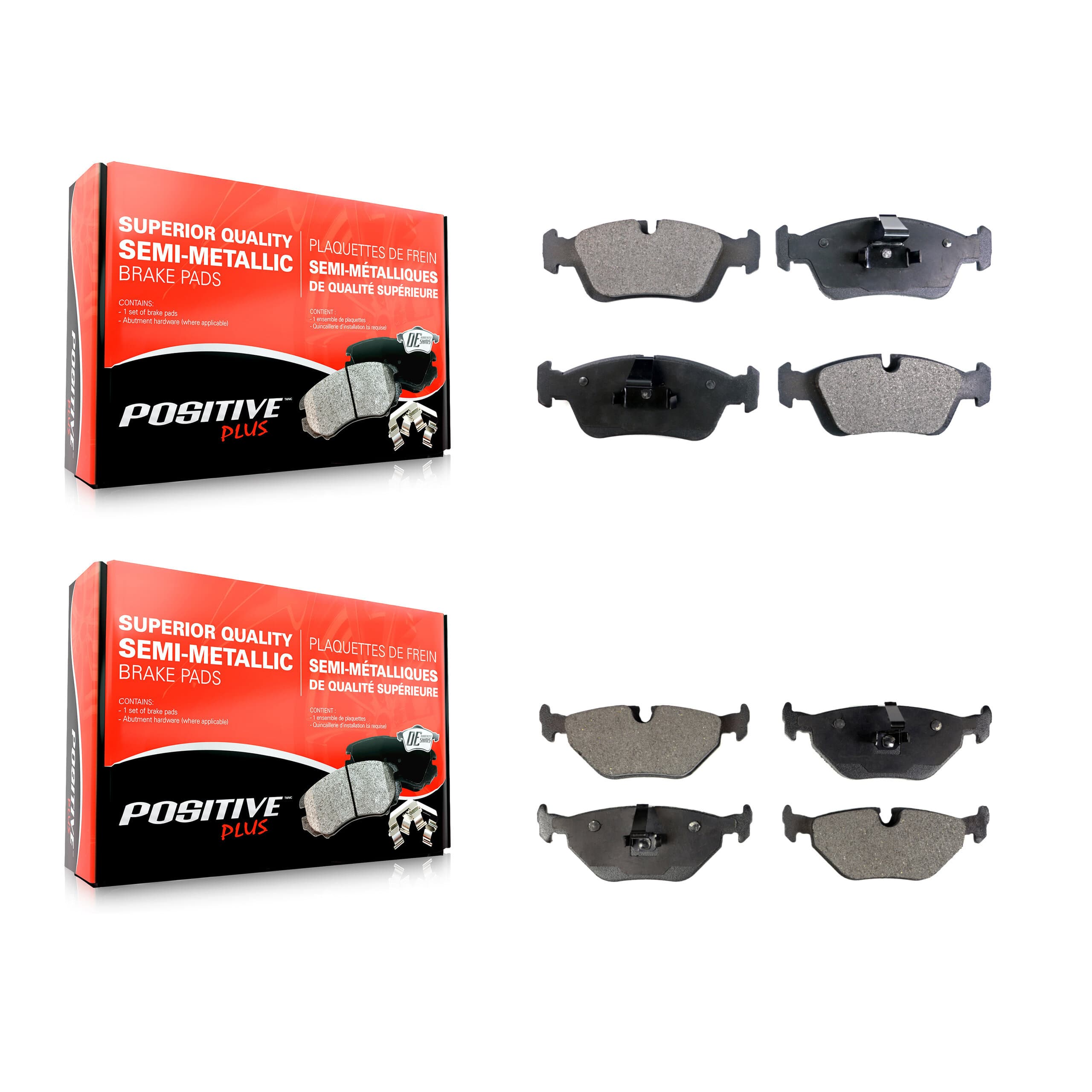 Positive Plus - KPF-100348 - Front and Rear Disc Brake Pad Kits image 1