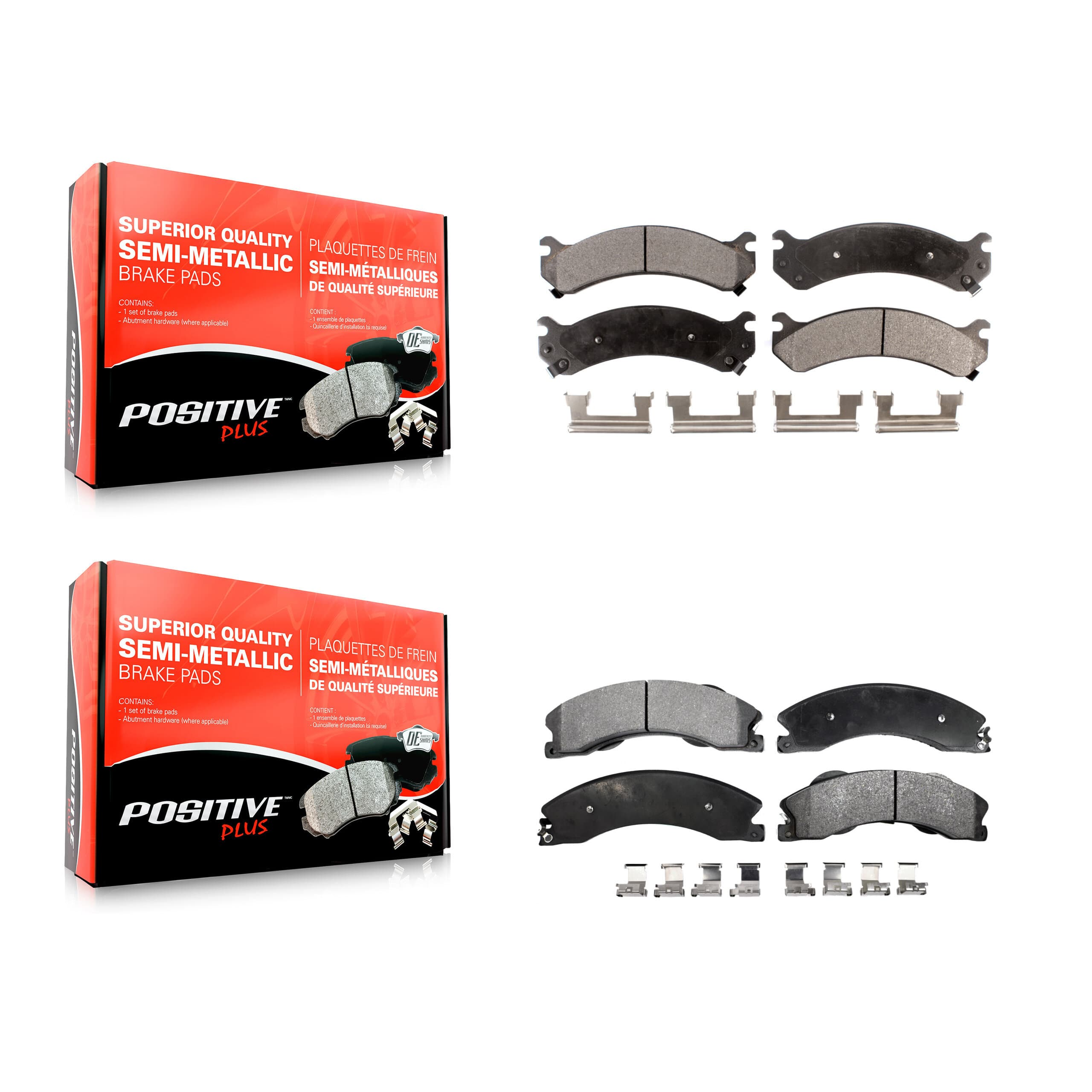 Positive Plus - KPF-100349 - Front and Rear Disc Brake Pad Kits image 1