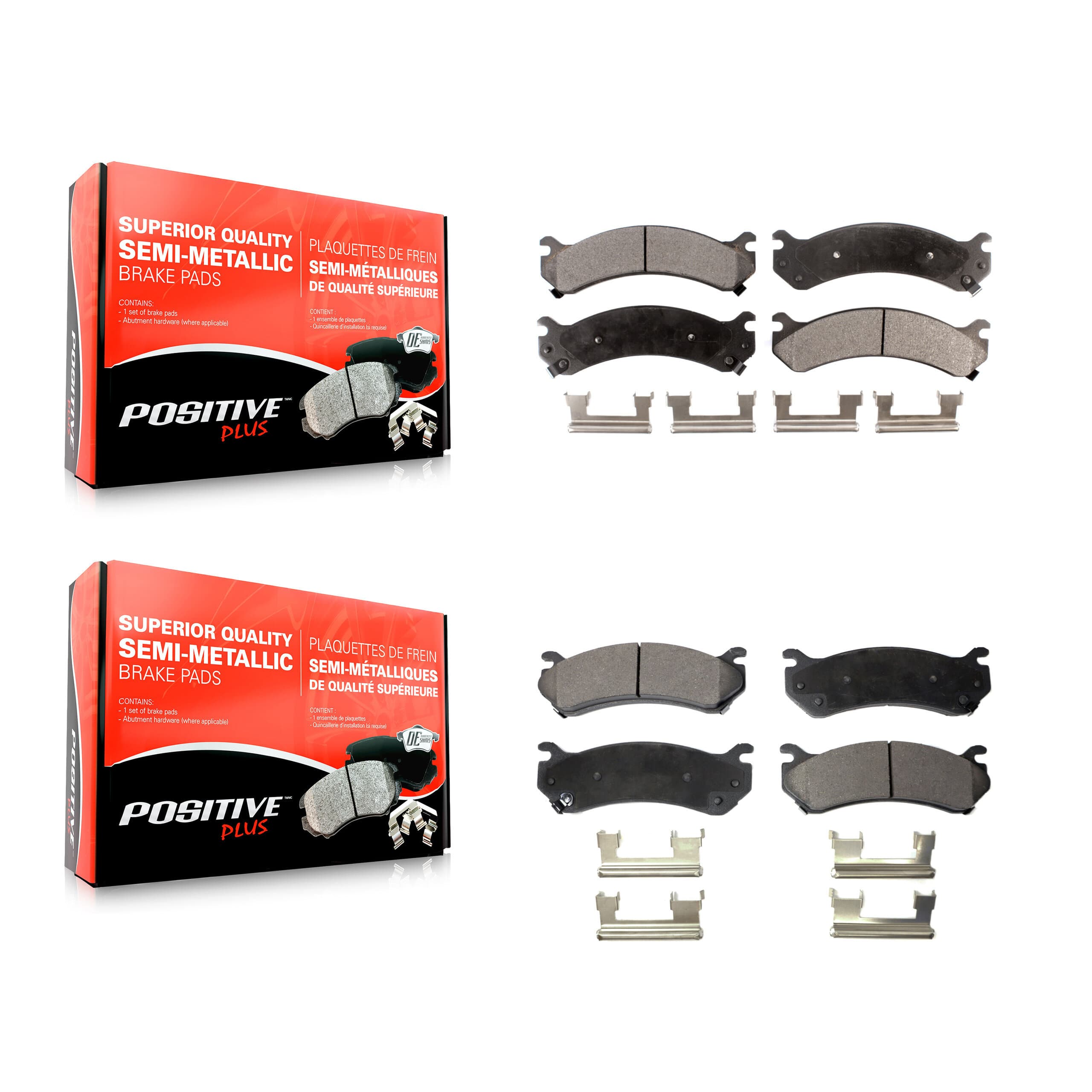 Positive Plus - KPF-100350 - Front and Rear Disc Brake Pad Kits image 1