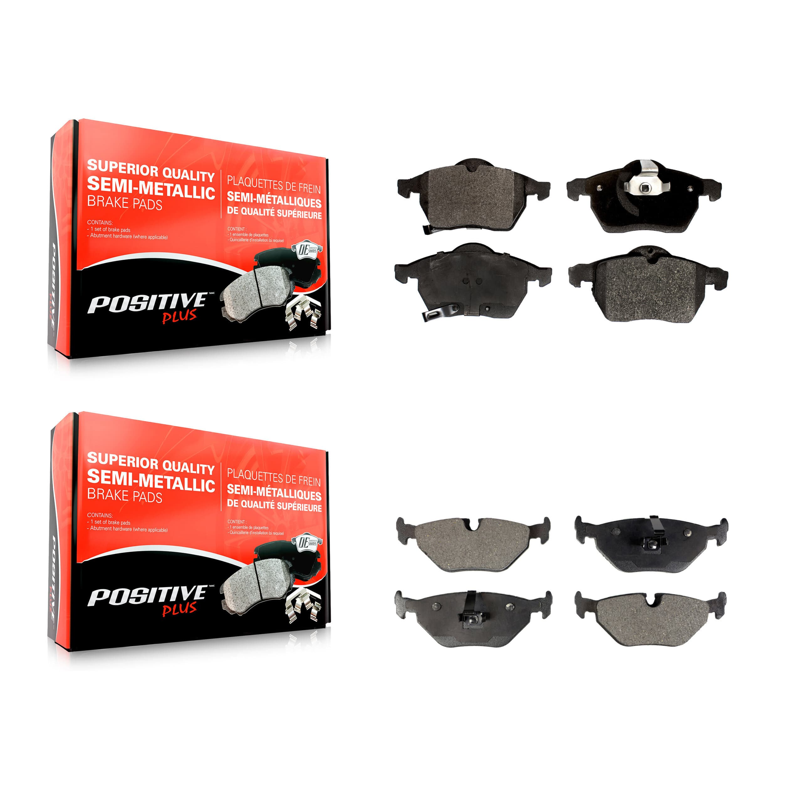 Positive Plus - KPF-100371 - Front and Rear Disc Brake Pad Kits image 1